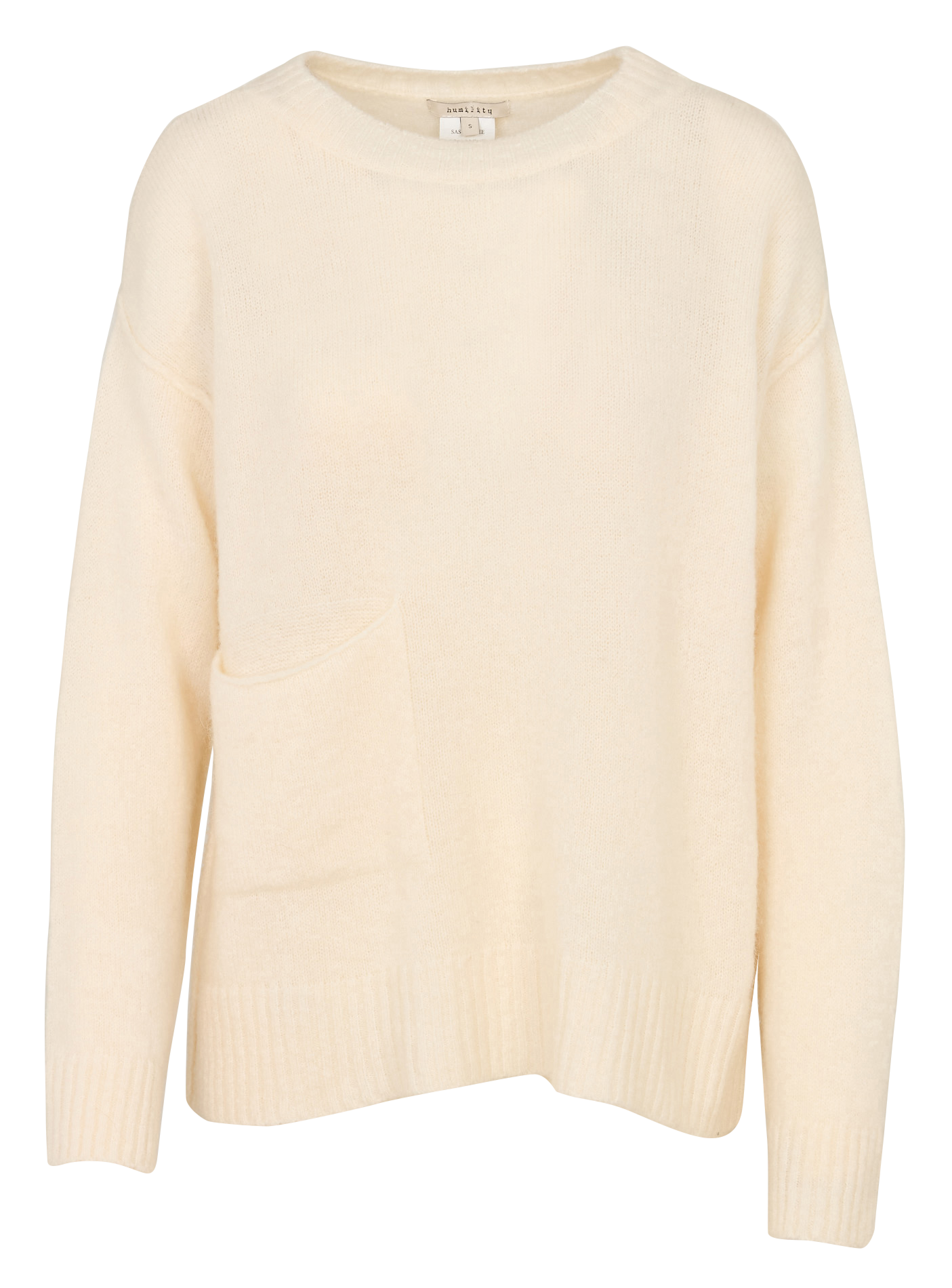 Pull col rond  HUMILITY Blanc