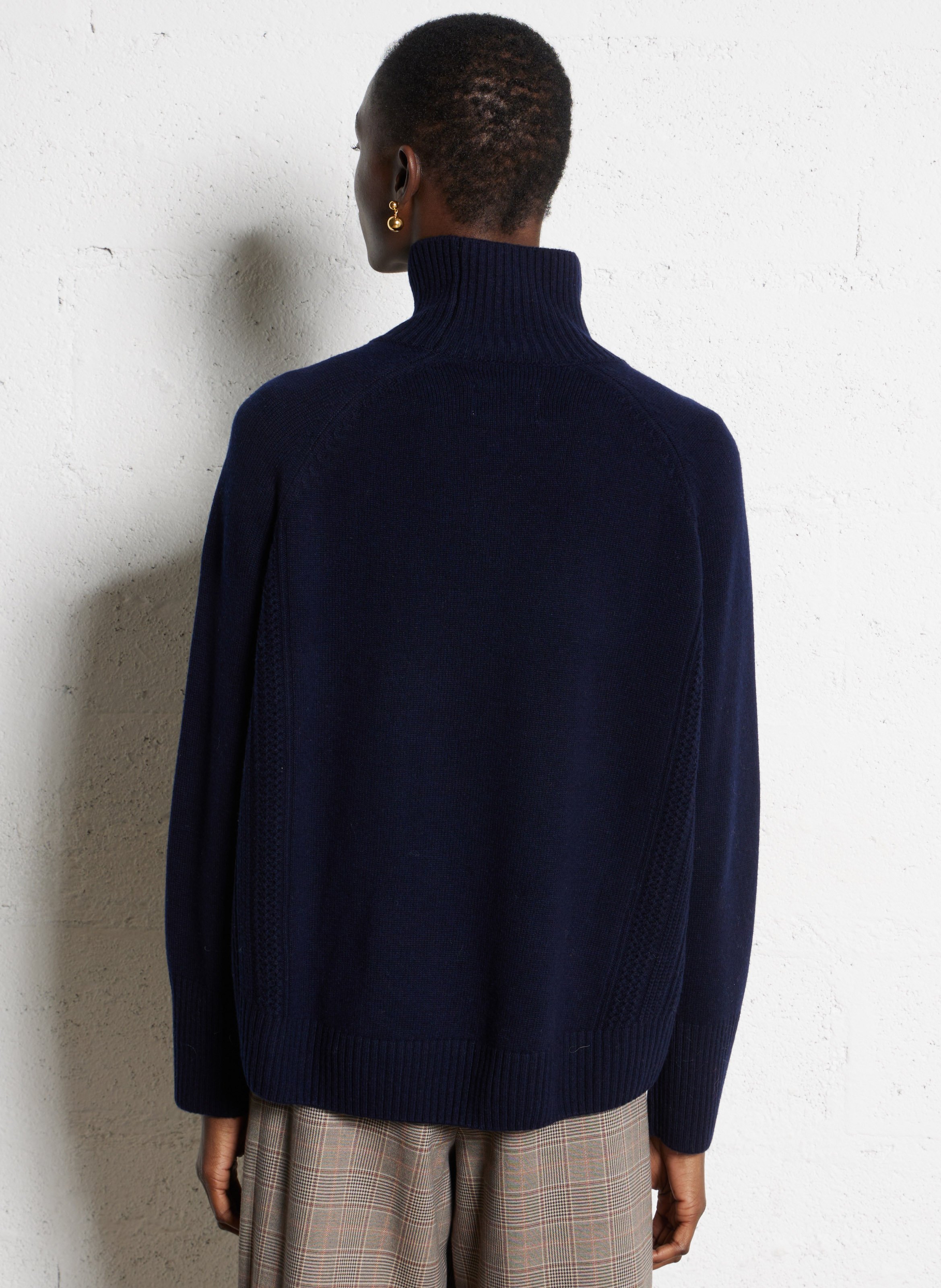 Trui met opstaande kraag DES PETITS HAUTS Blauw