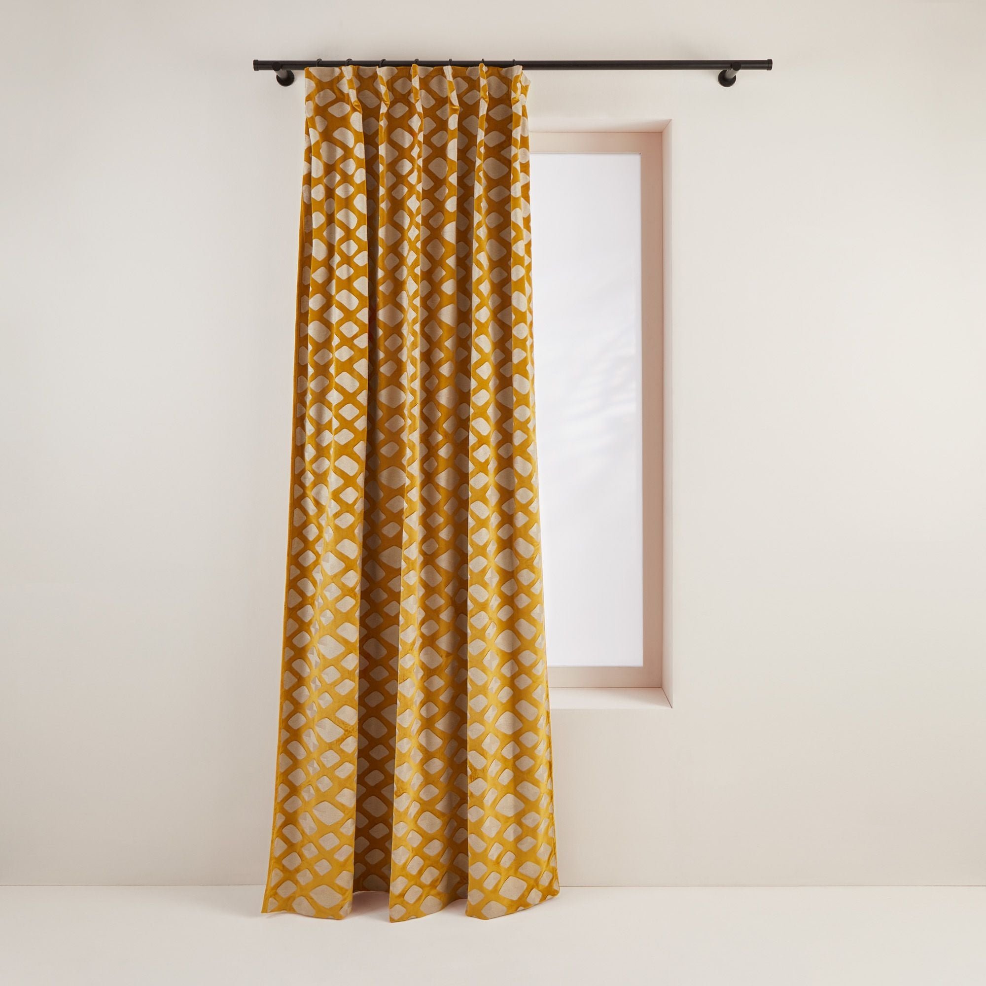 Pleated ribbon curtain MADURA Yellow