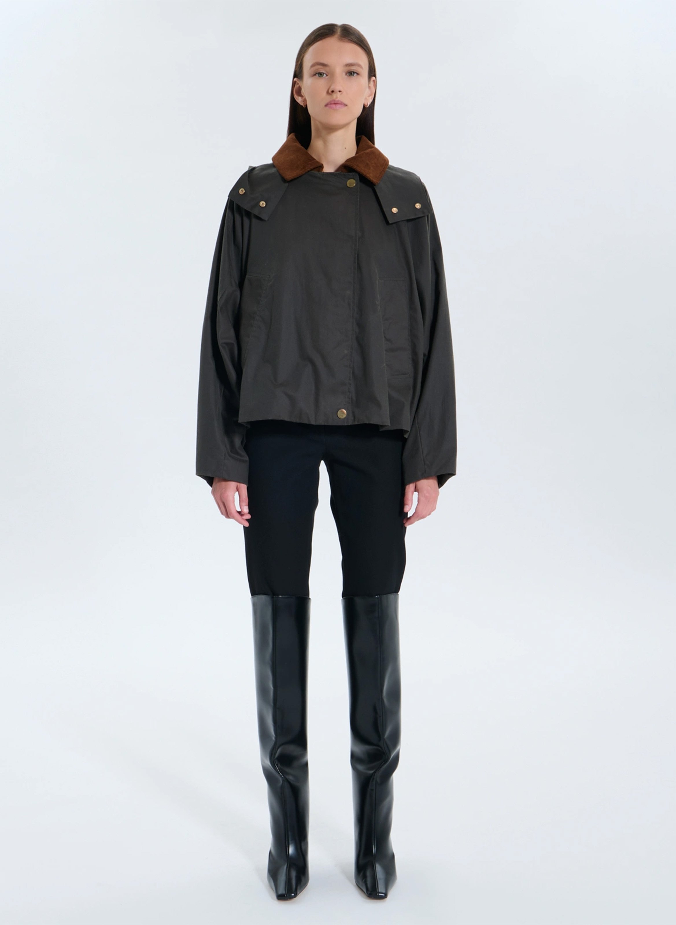 Parka oversize en coton ZAPA Kaki