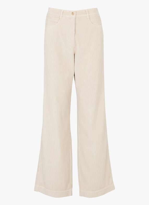 Pantalon droit en coton | Beige by HARTFORD Pantalon droit en coton Beige