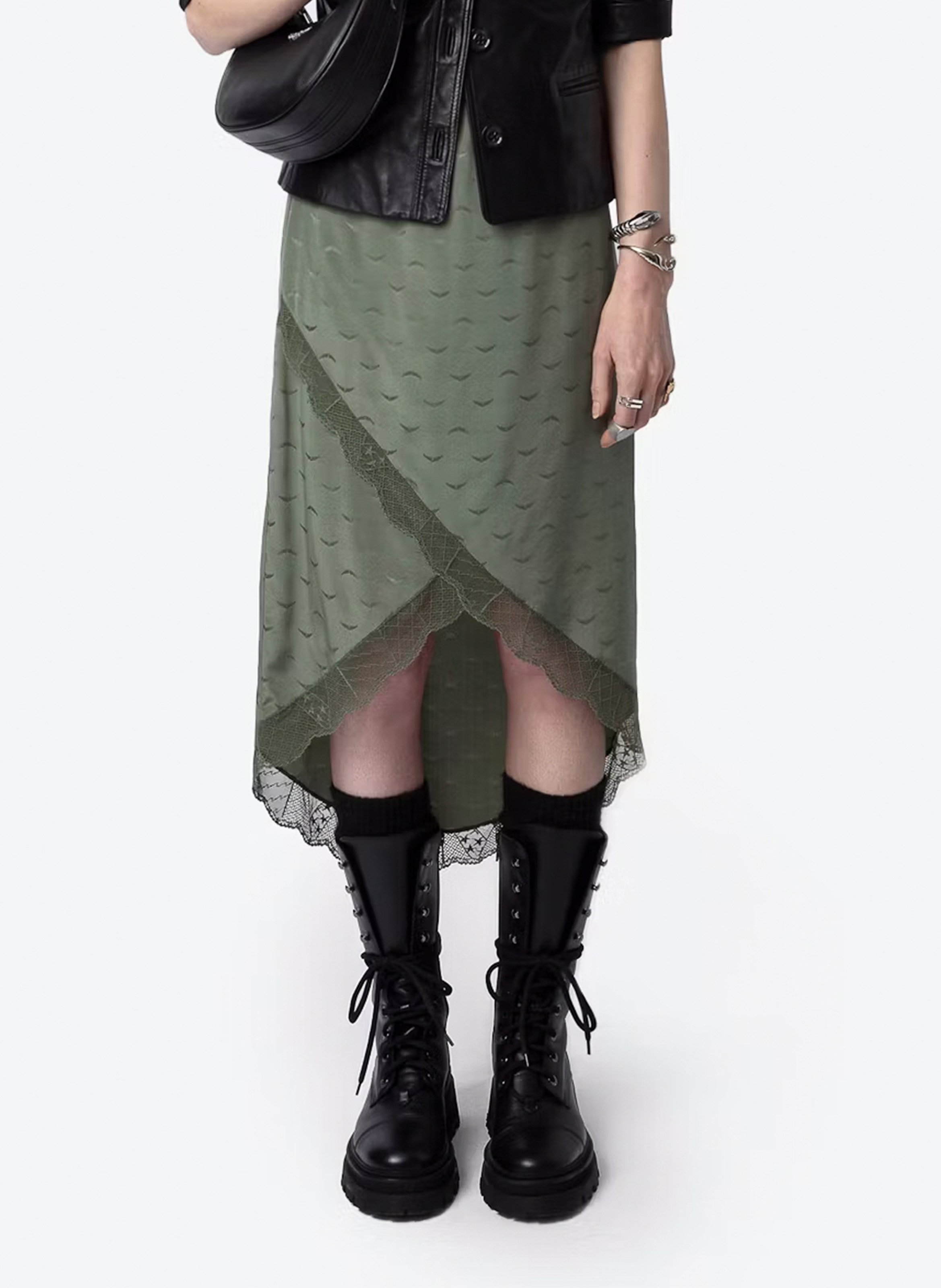 Jupe midi en soie ZADIG&amp;VOLTAIRE Vert