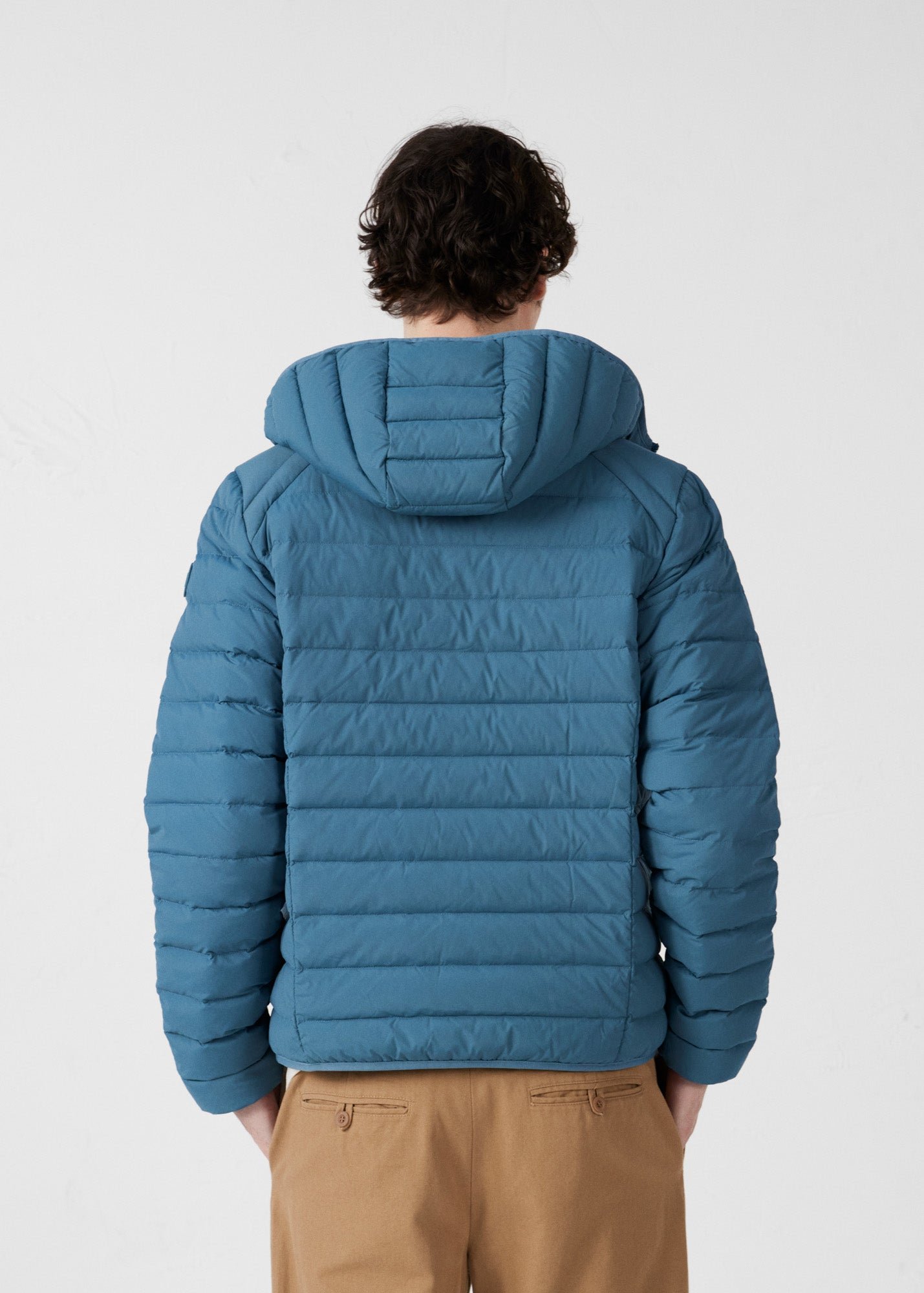 Frantz Stretch Lightweight Hooded Puffer Coat JOTT Blue
