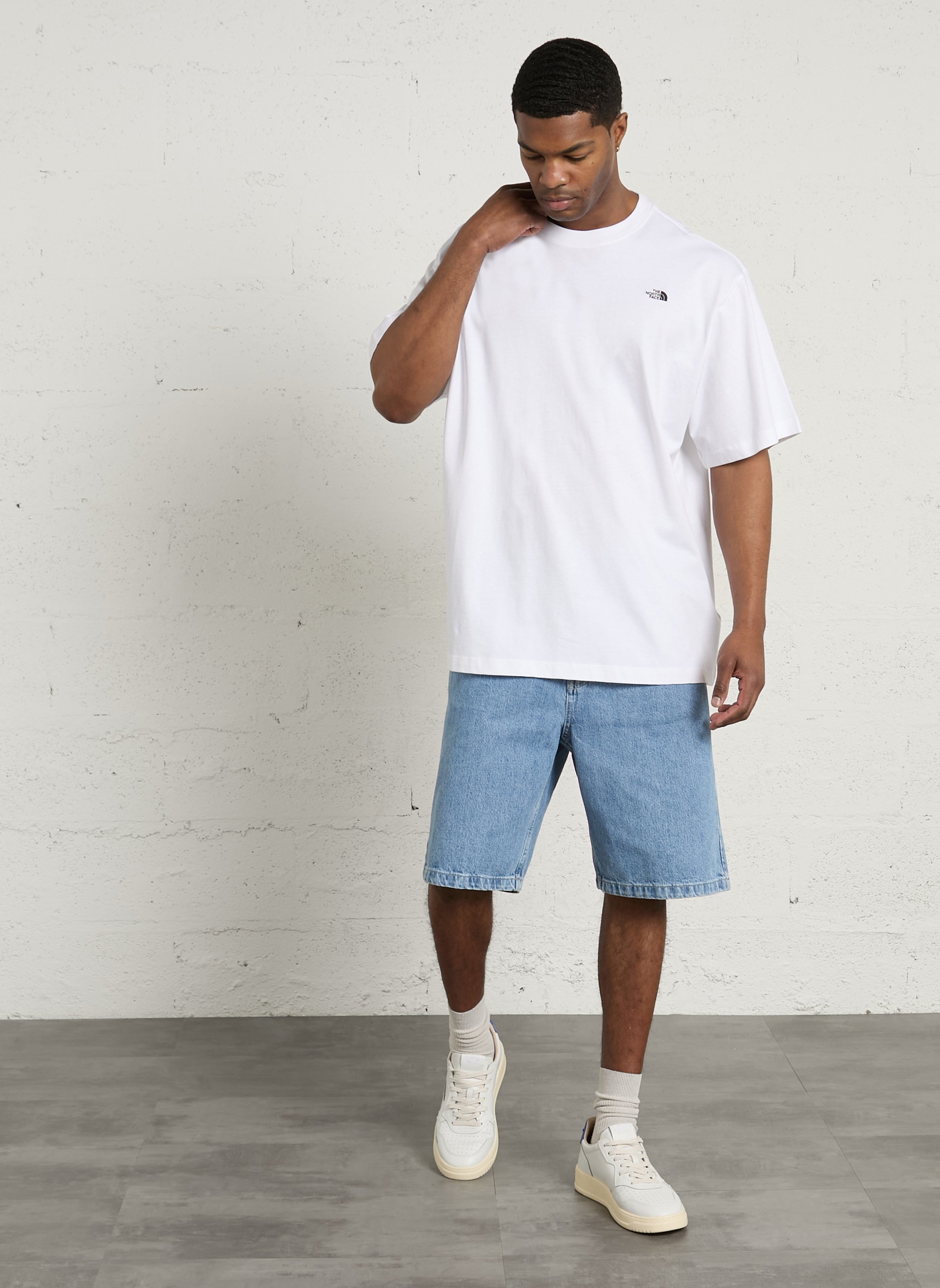 Straight cotton shorts Blue