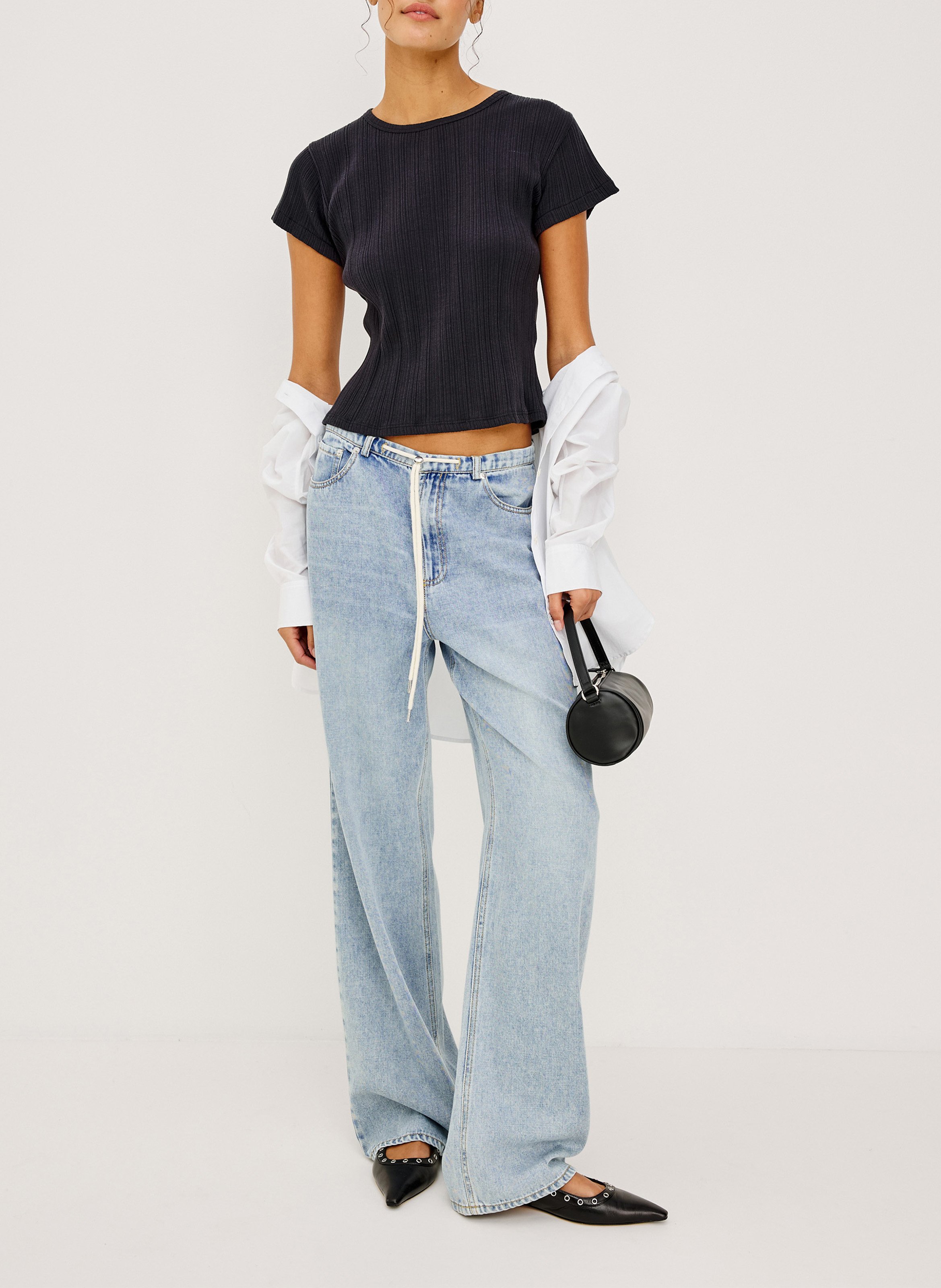 Rechte jeans - katoenblend RAILS Blauw