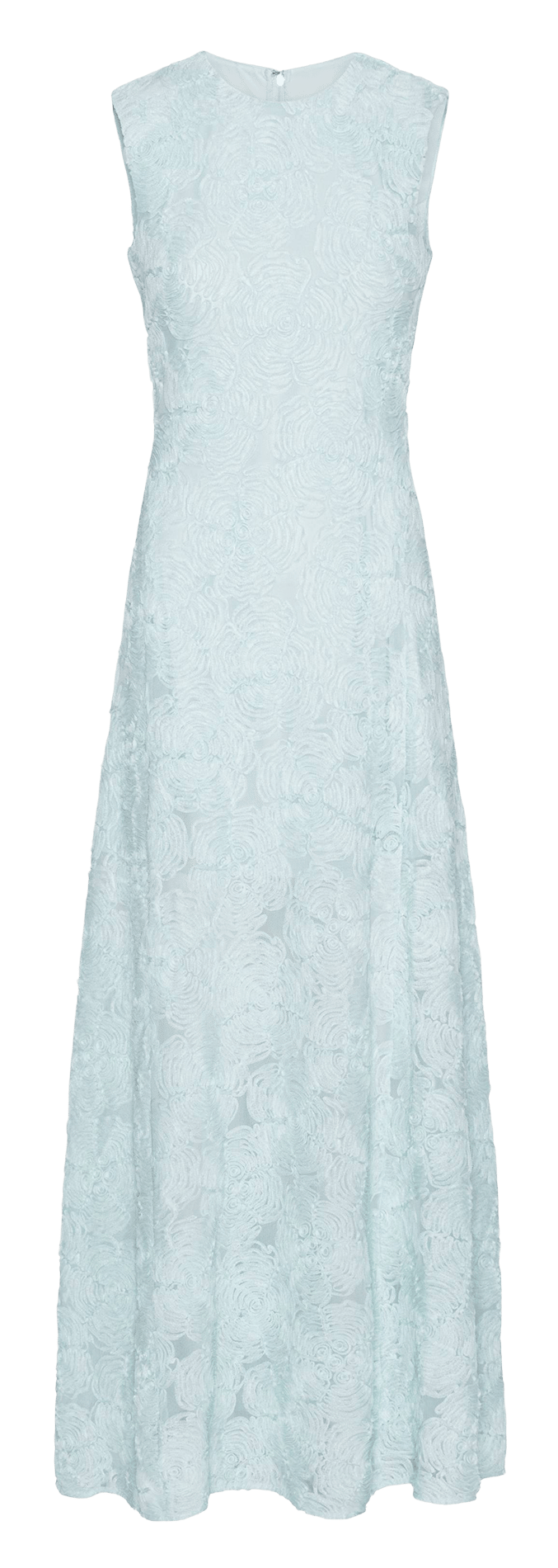 Lang uitlopende jurk met kant ROTATE Blauw