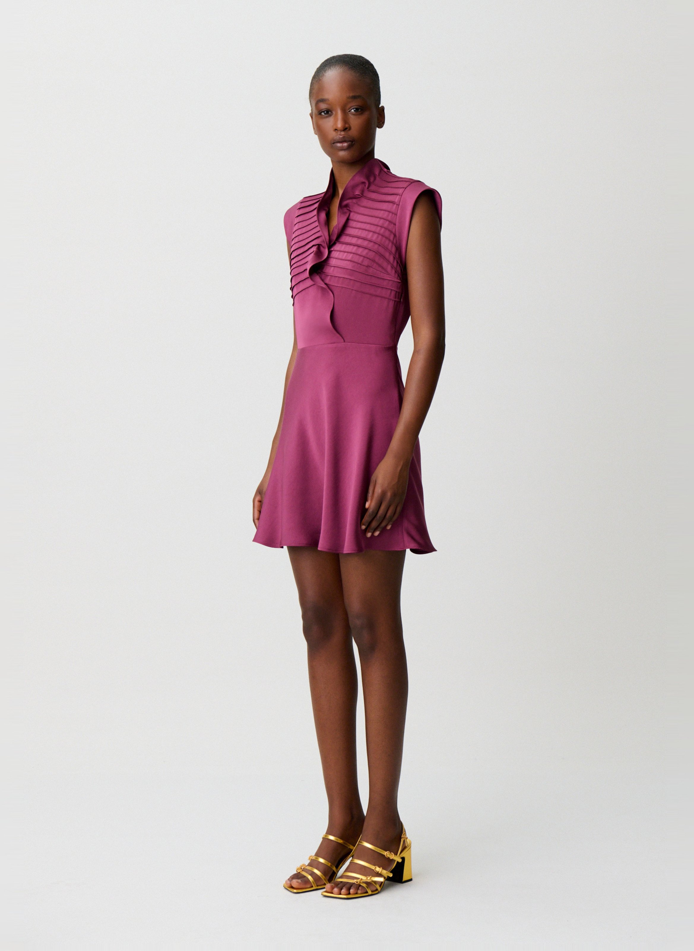 Fließendes Kurzkleid CLAUDIE PIERLOT Violett