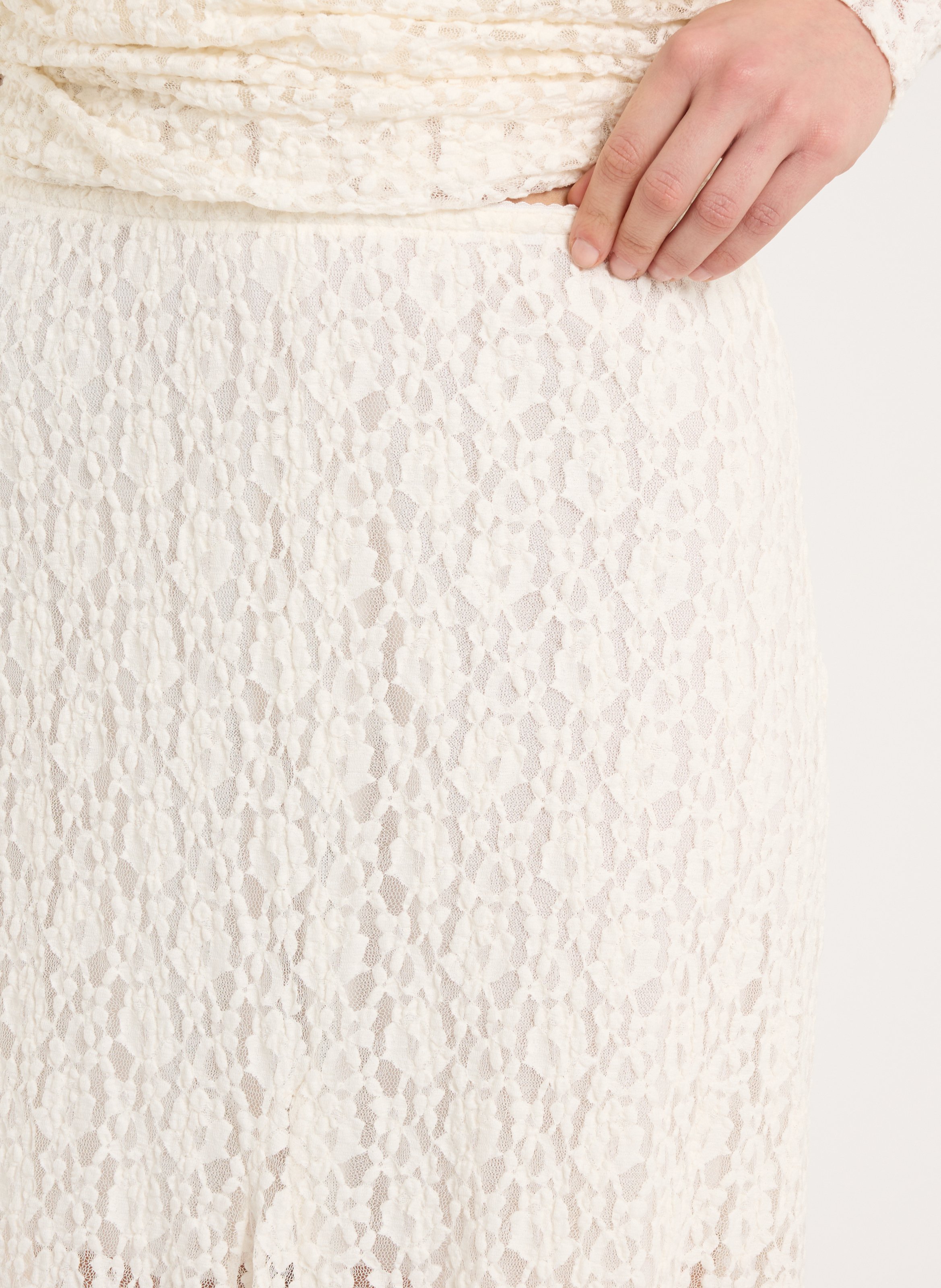 Lange rok van kant SAISON 1865 Beige