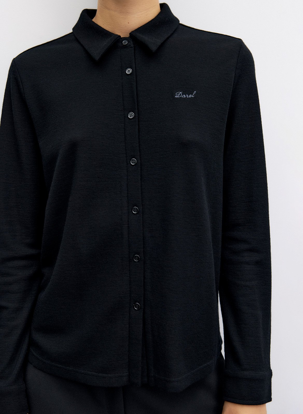 Rechte wollen blouse GERARD DAREL Zwart