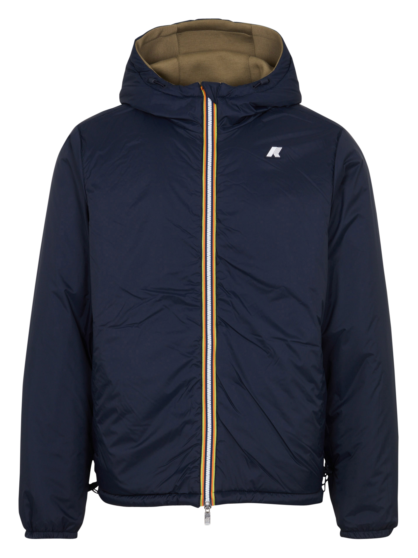 Reversible jacket with high collar K-WAY Multicolored