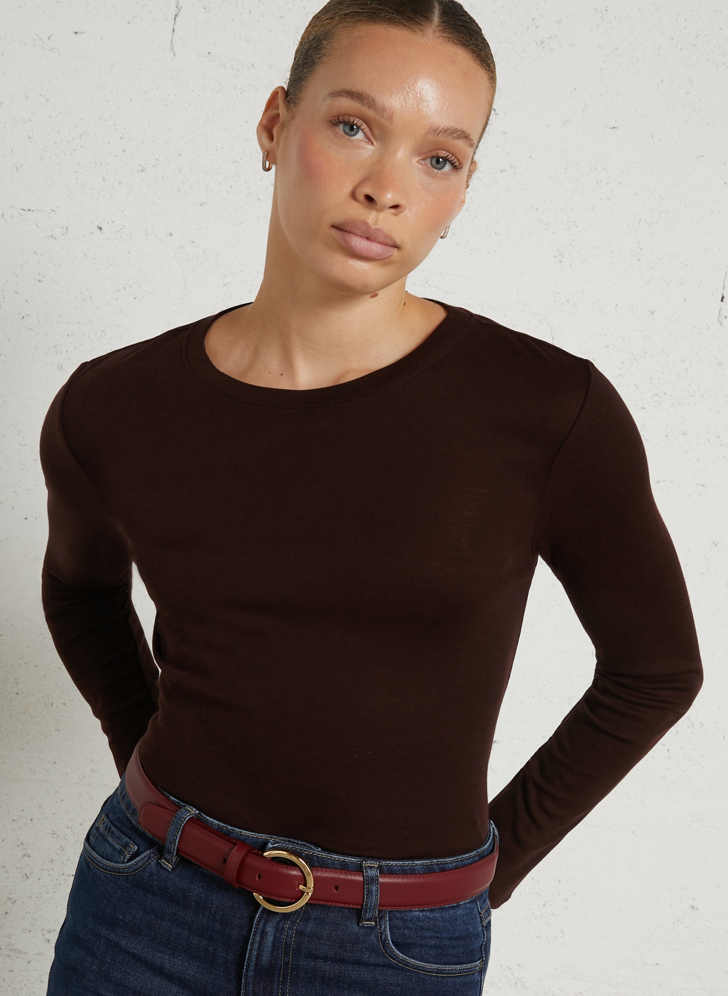 T-shirt cintré manches longues  MAISON 123