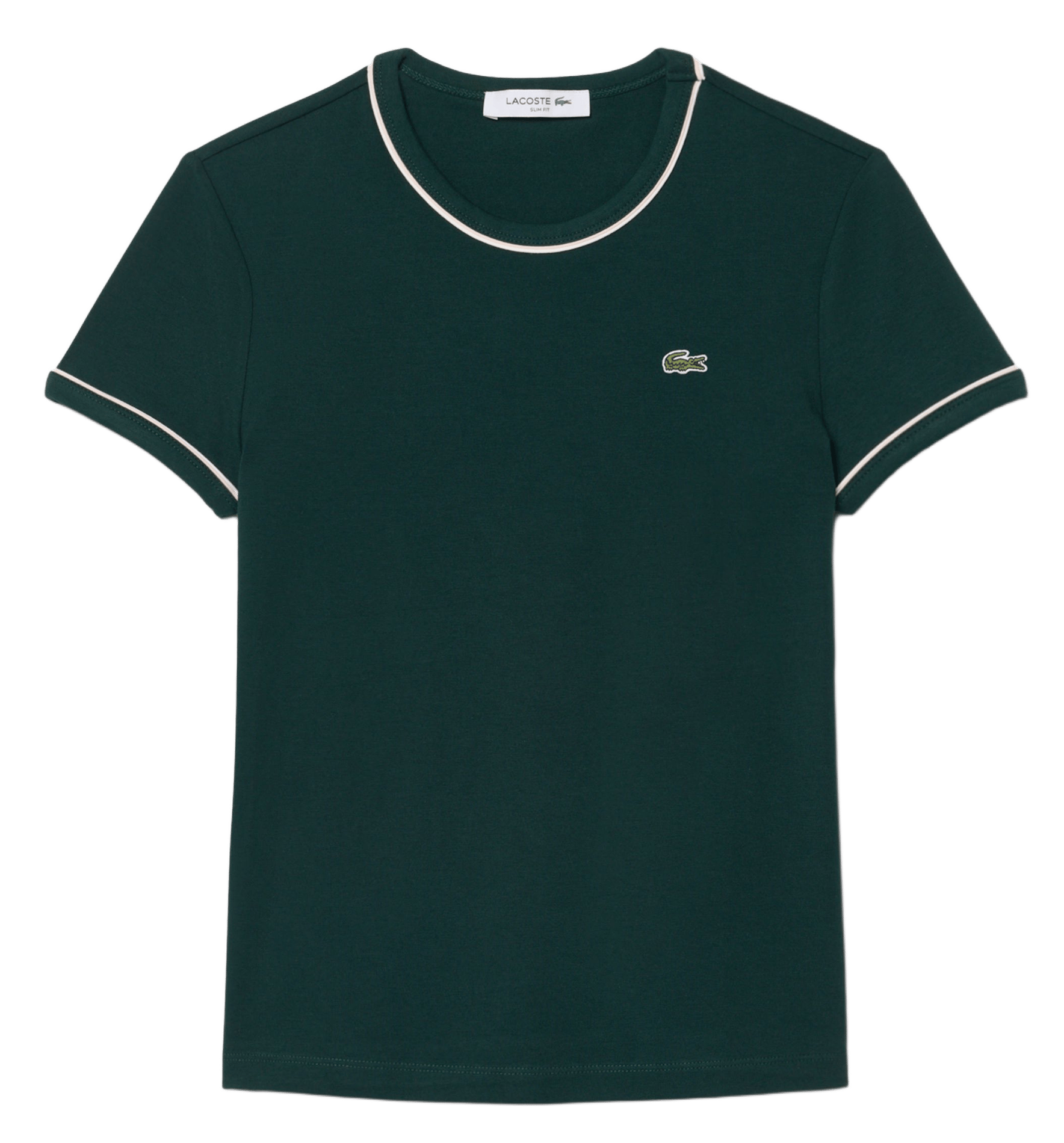 Gerade geschnittenes Rundhals-T-Shirt LACOSTE Grun