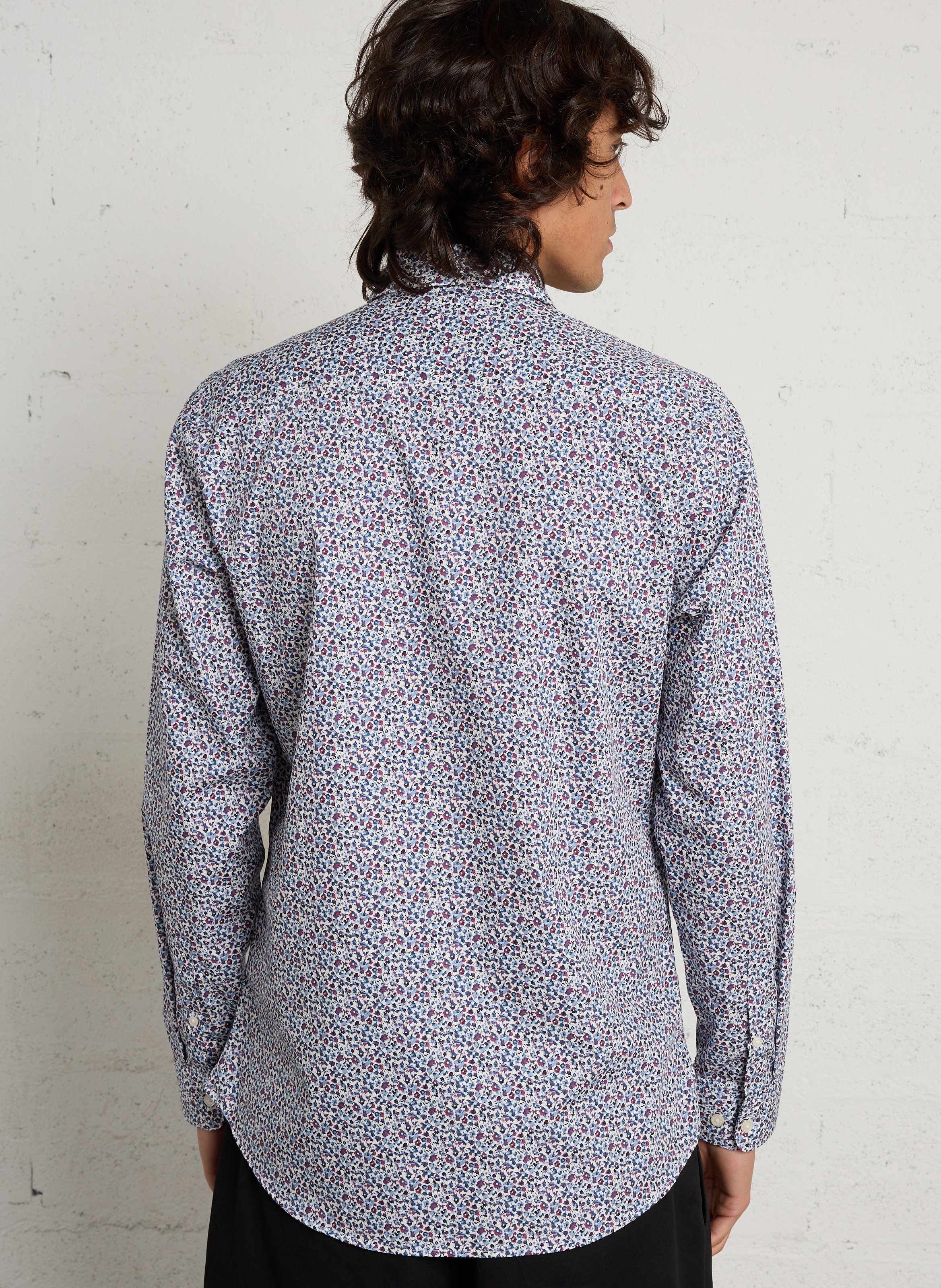 Baumwollbluse mit klassischem Kragen AU PRINTEMPS PARIS Mehrfarbig