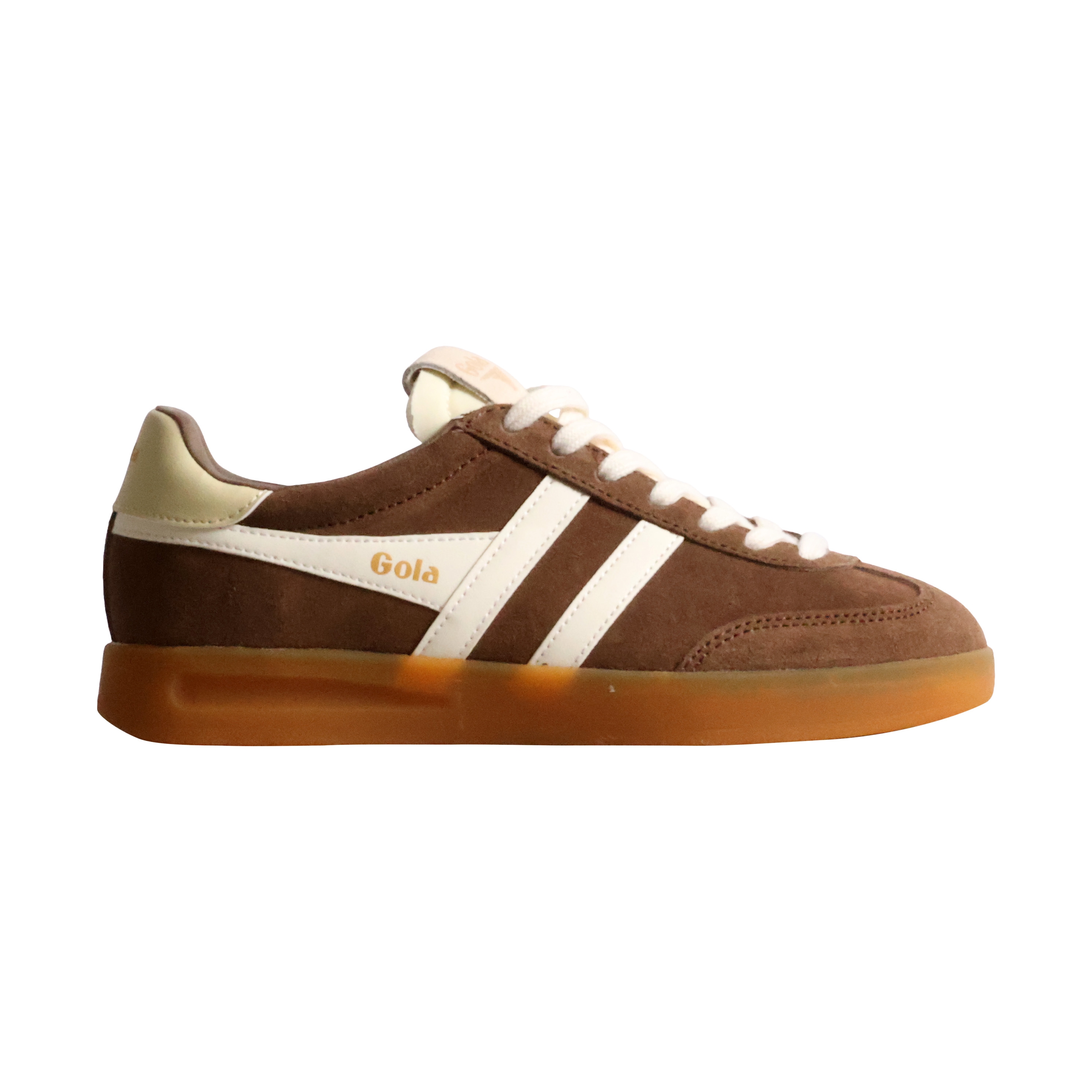 Buttermilk leather low-top sneaker with gum sole GOLA Brown