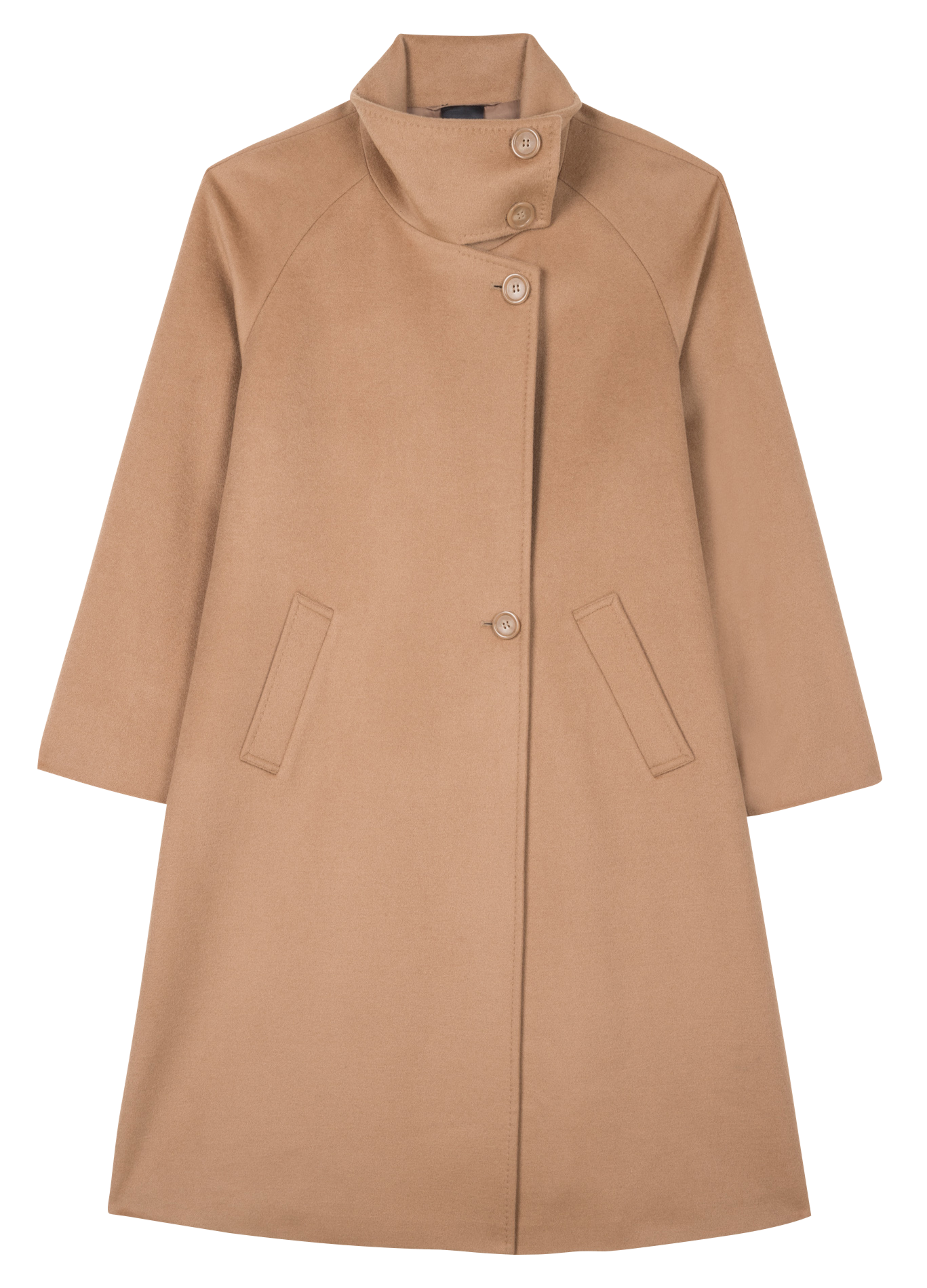 Long wool coat with tailored collar PERSONA by Marina Rinaldi White