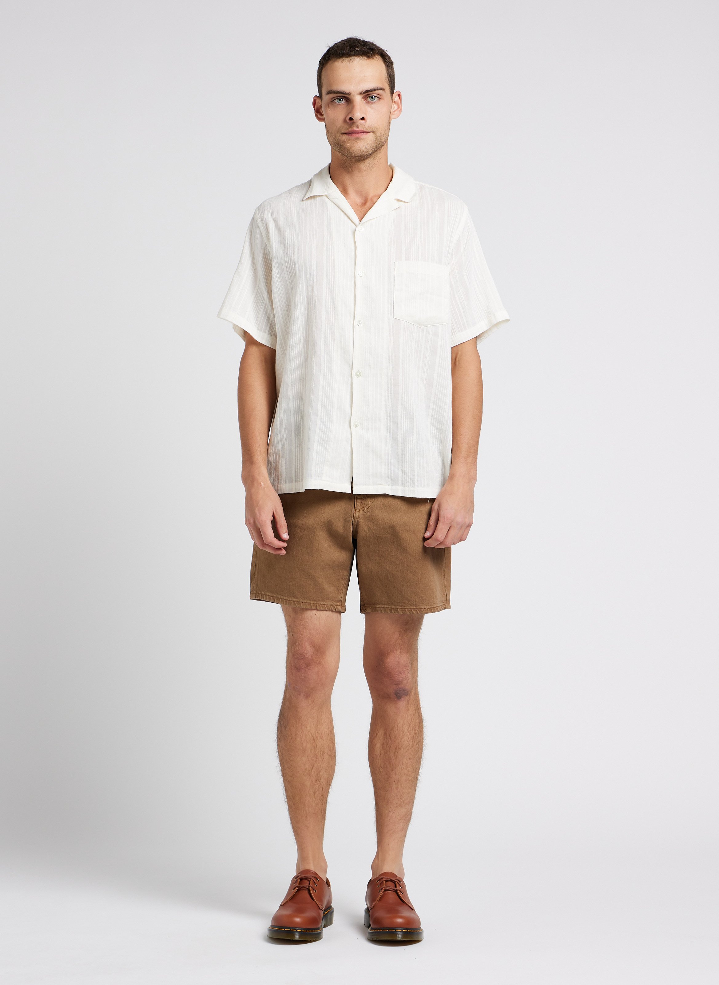 Slim-fit organic cotton shorts SELECTED Beige