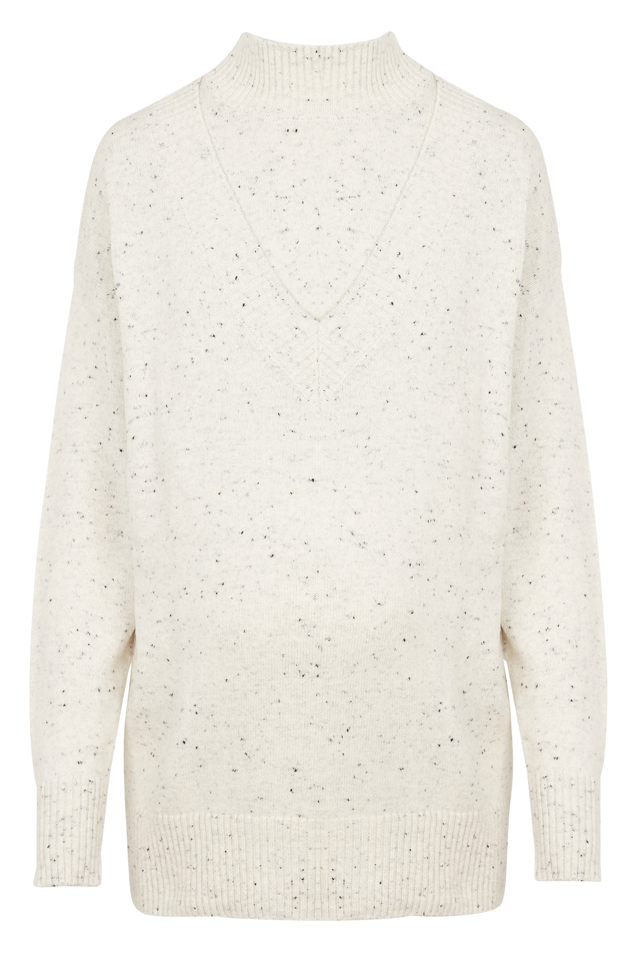 High-neck cotton sweater SERAPHINE Grey