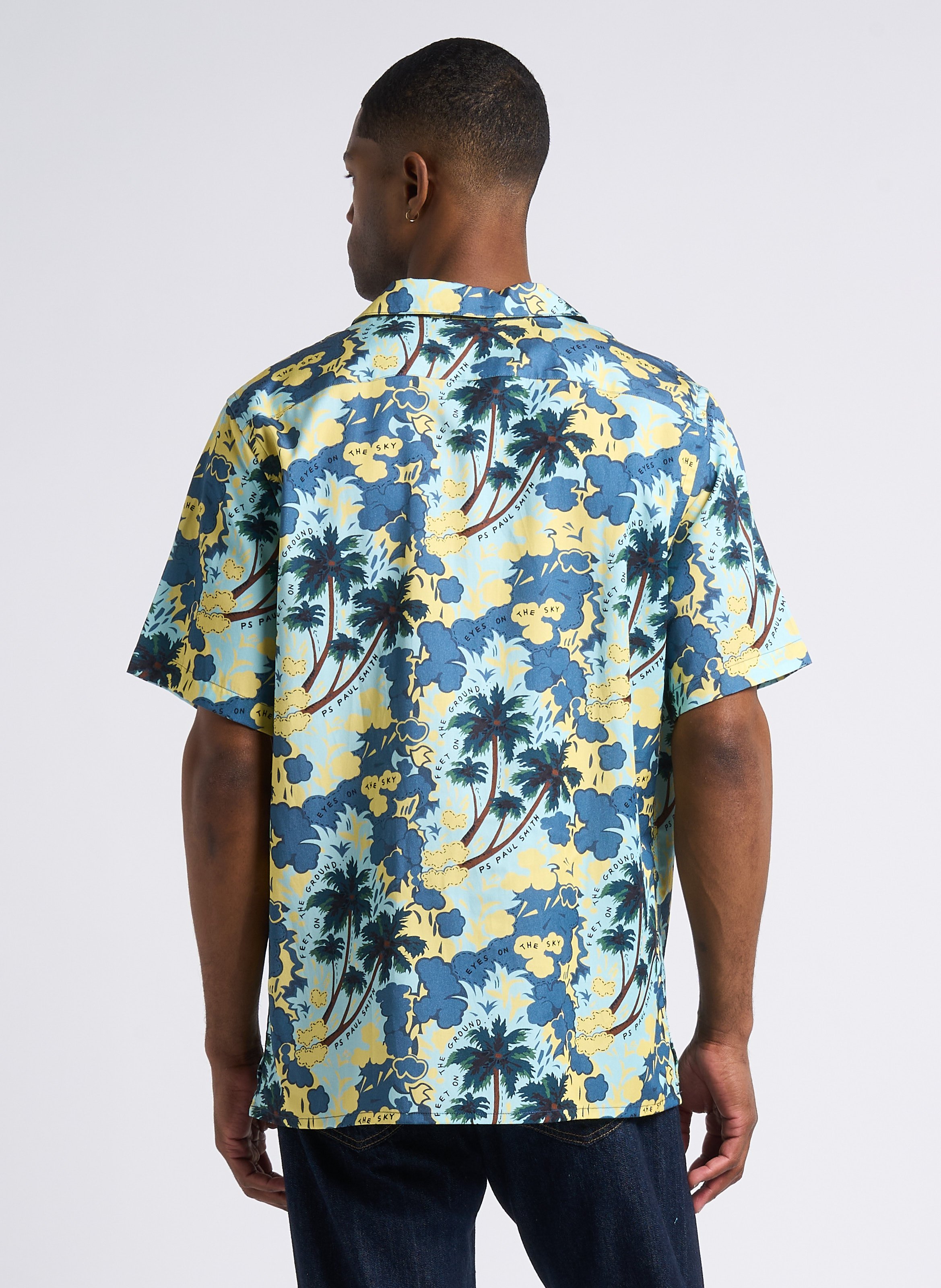 Straight printed shirt with lapels PAUL SMITH Blue