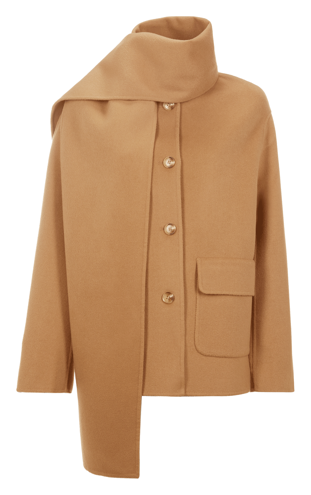 Wollmix-Mantel mit Rundhalskragen SAISON 1865 Braun