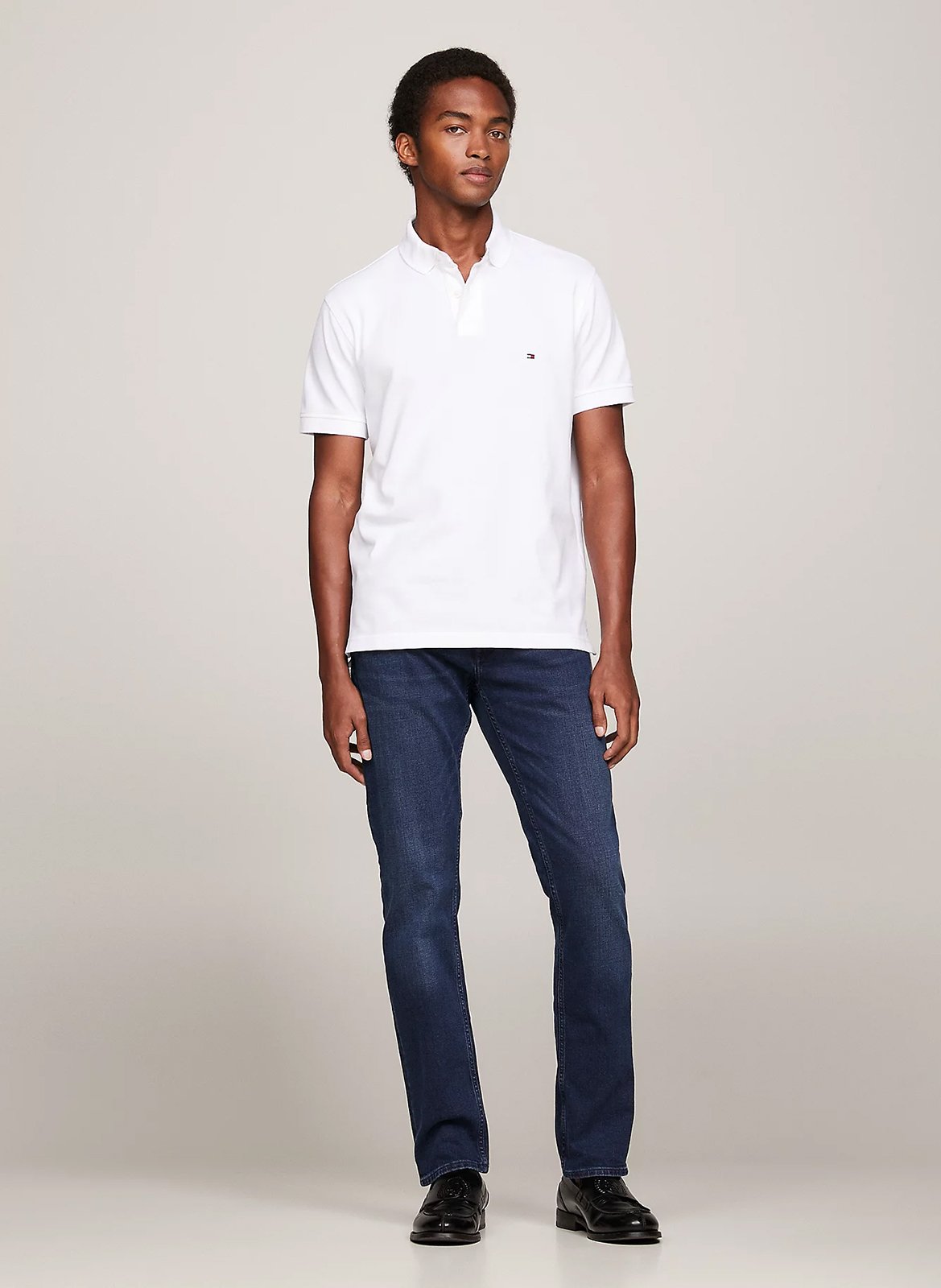 Regular-fit organic cotton-blend polo shirt TOMMY HILFIGER White