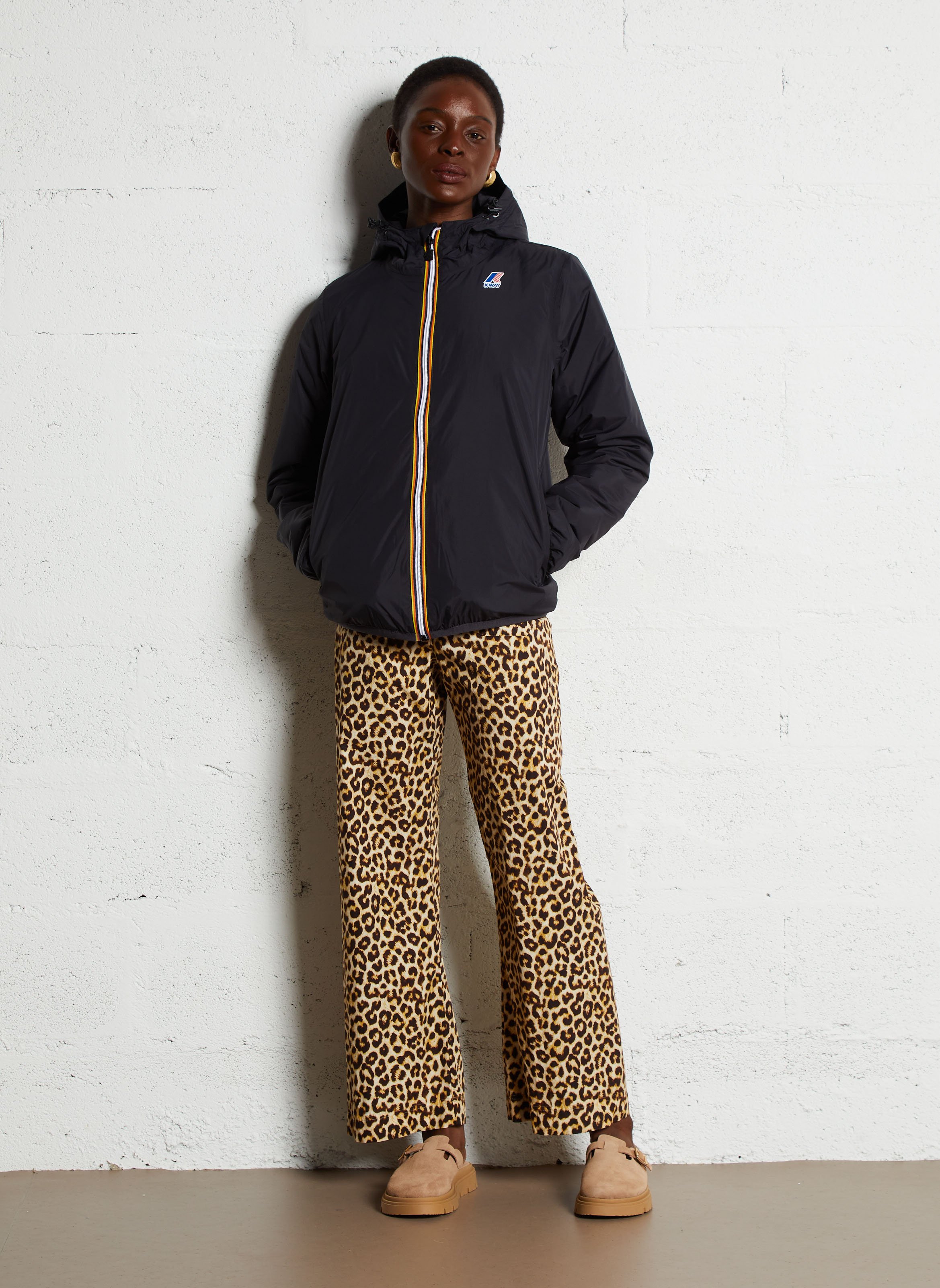 Coupe vent col montant Noir