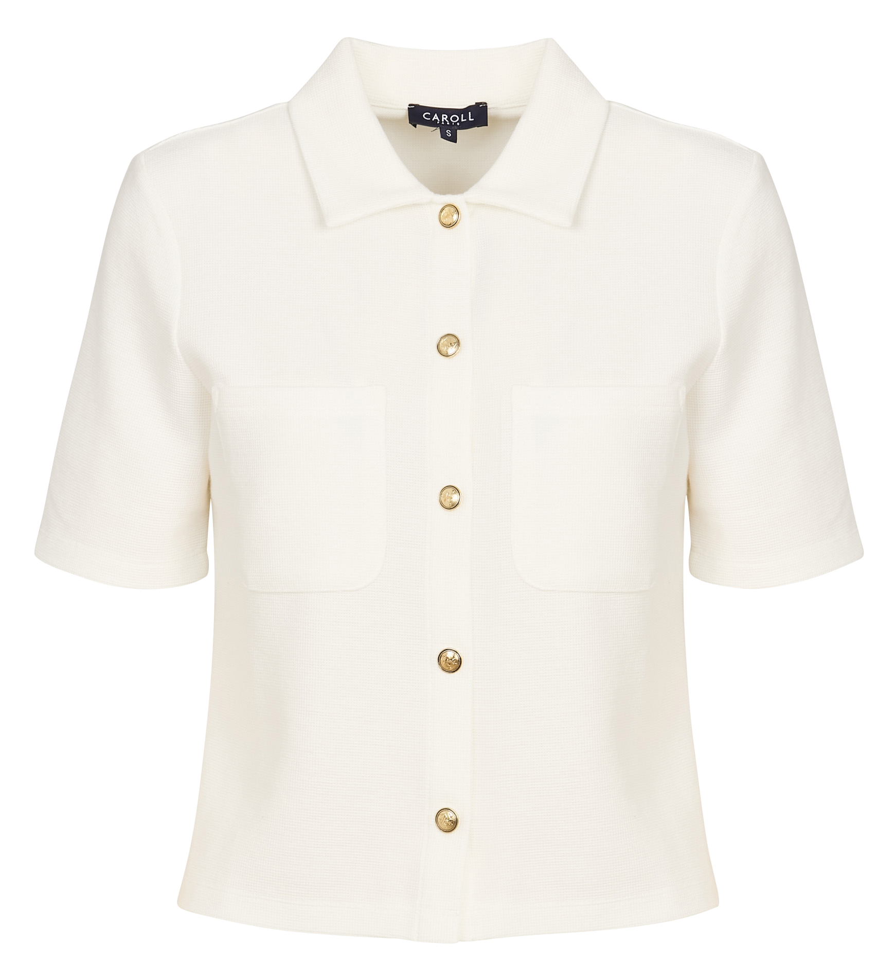 Top col classique  CAROLL Beige