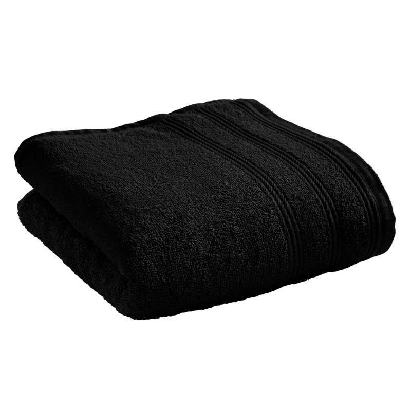 100% combed cotton hand towel COTON PUR Black