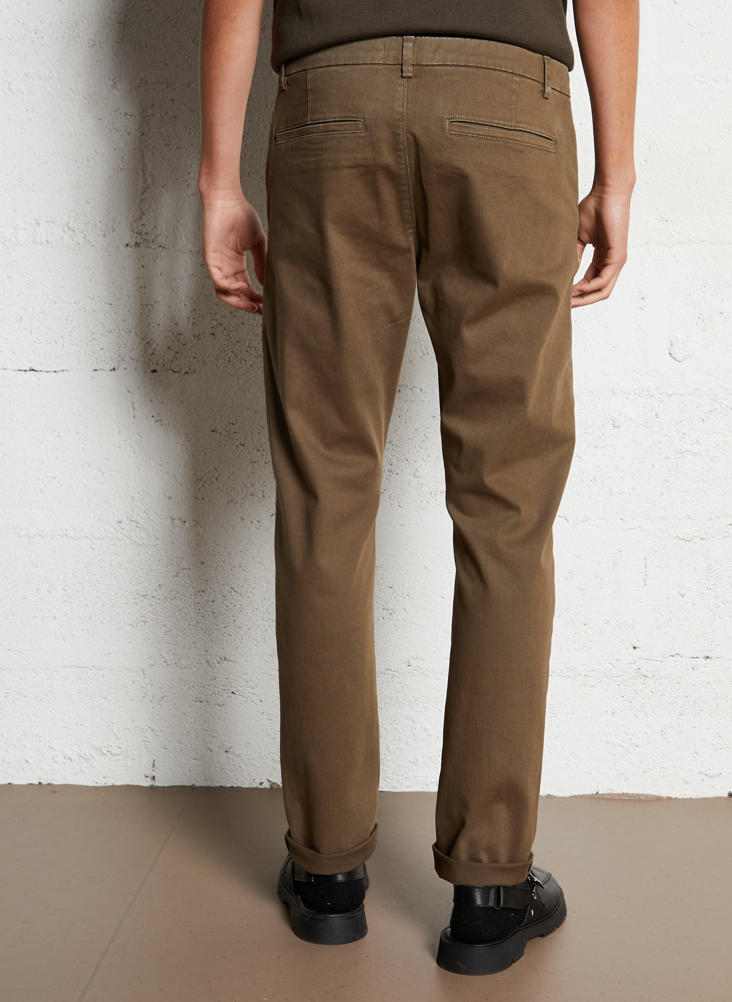Cotton-blend chino trousers IKKS Brown