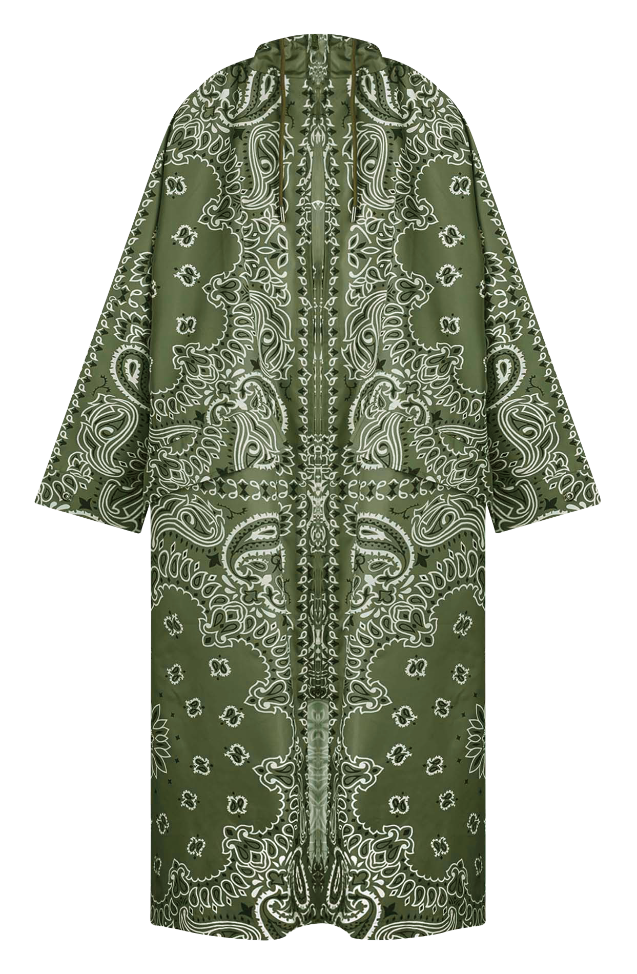 Oversized Printed Windbreaker WILD Khaki