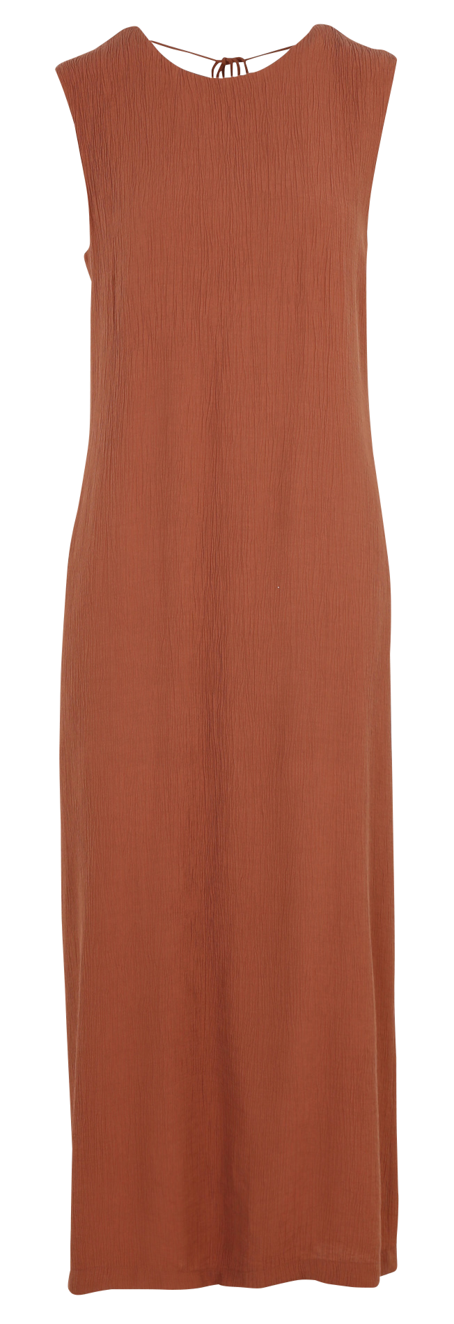 Lange jurk met ronde hals INDI & COLD Brown