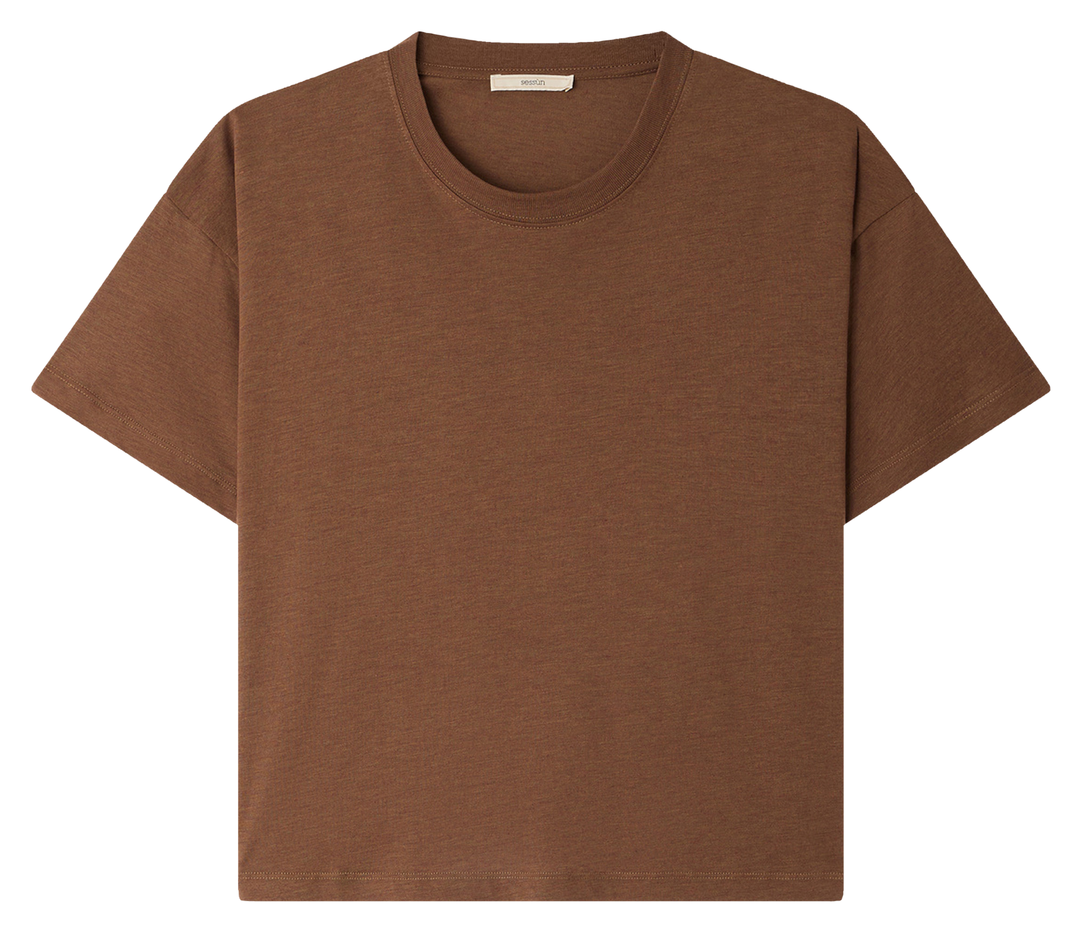 Round-neck oversized T-shirt SESSUN Brown