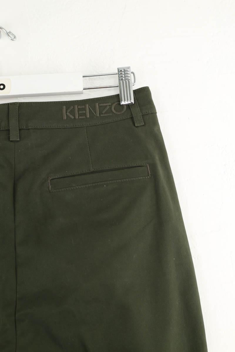 Cotton chinos KENZO - SECONDE MAIN Khaki