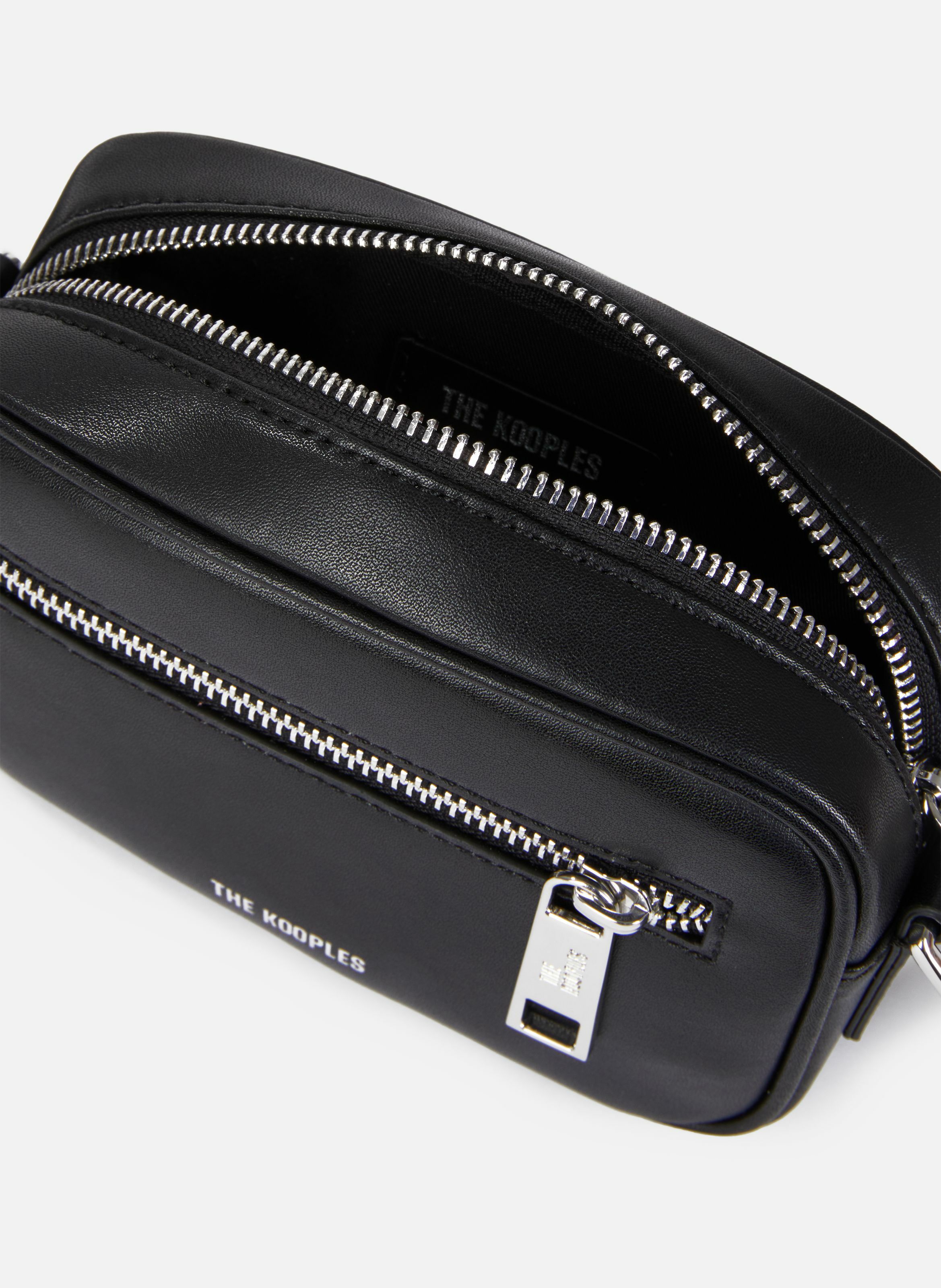 Small leather messenger bag THE KOOPLES Black