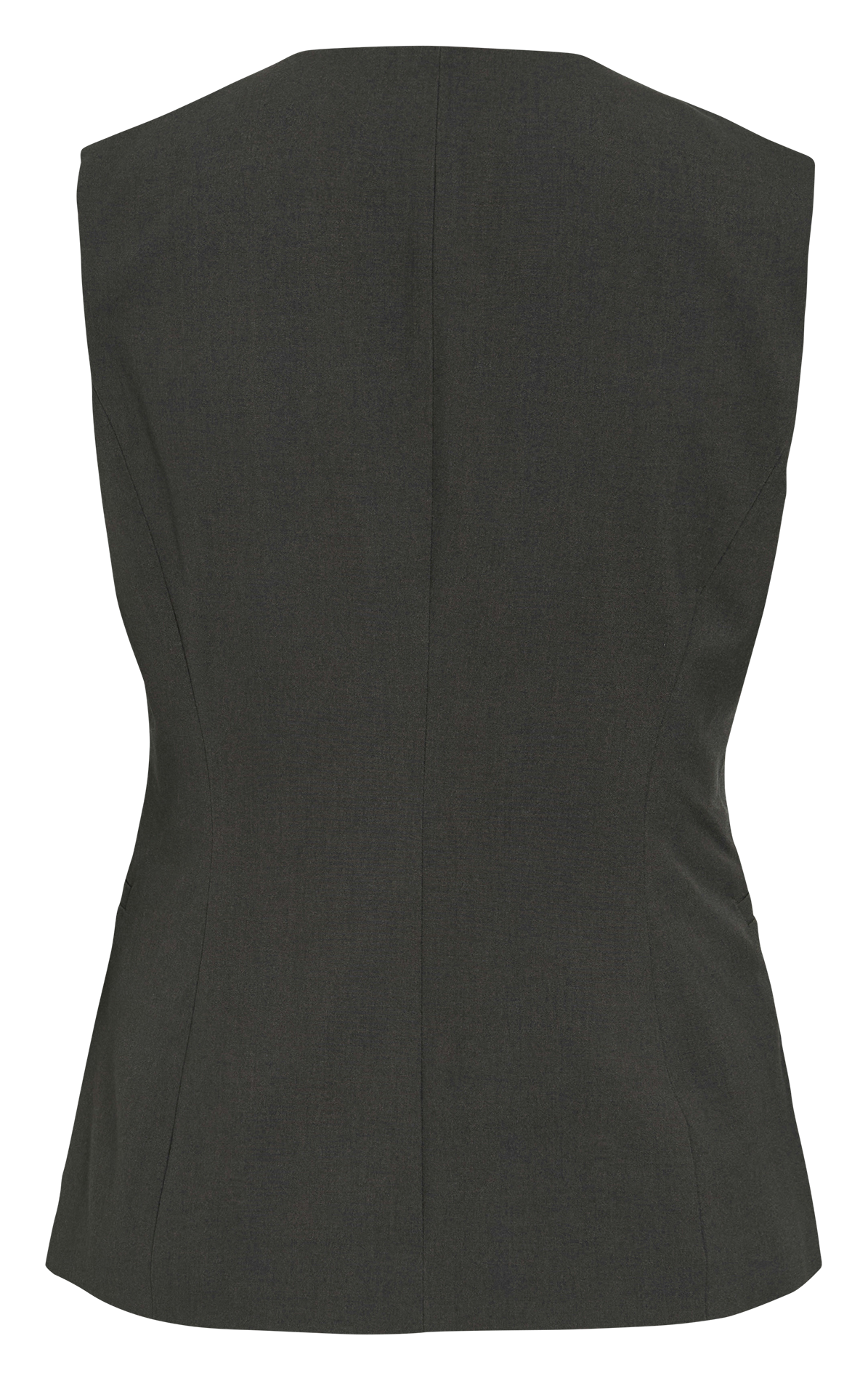 Gilet tailleur boutonné uni VILA Gris