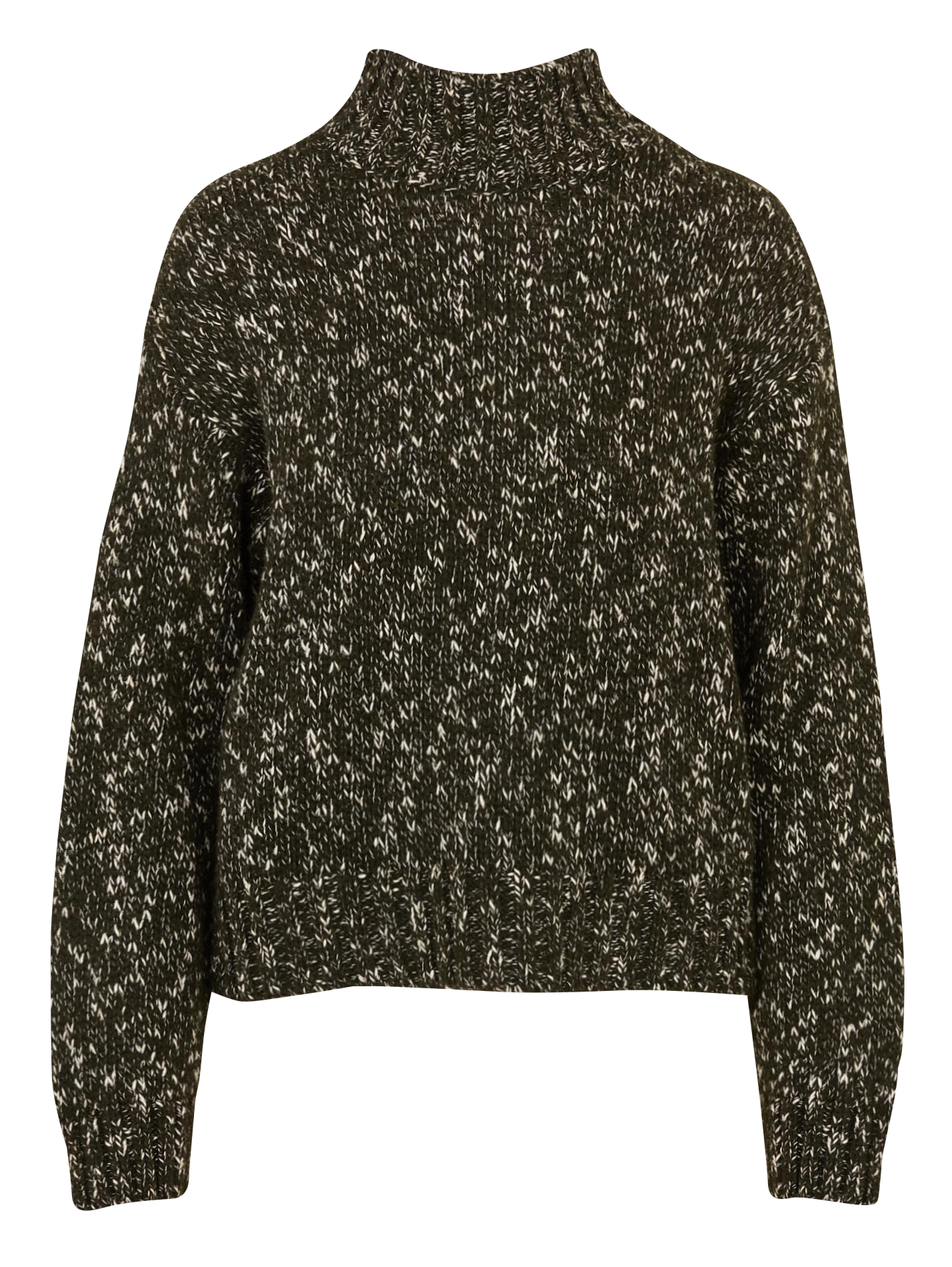 Pull col montant en maille chinée HUMILITY Vert