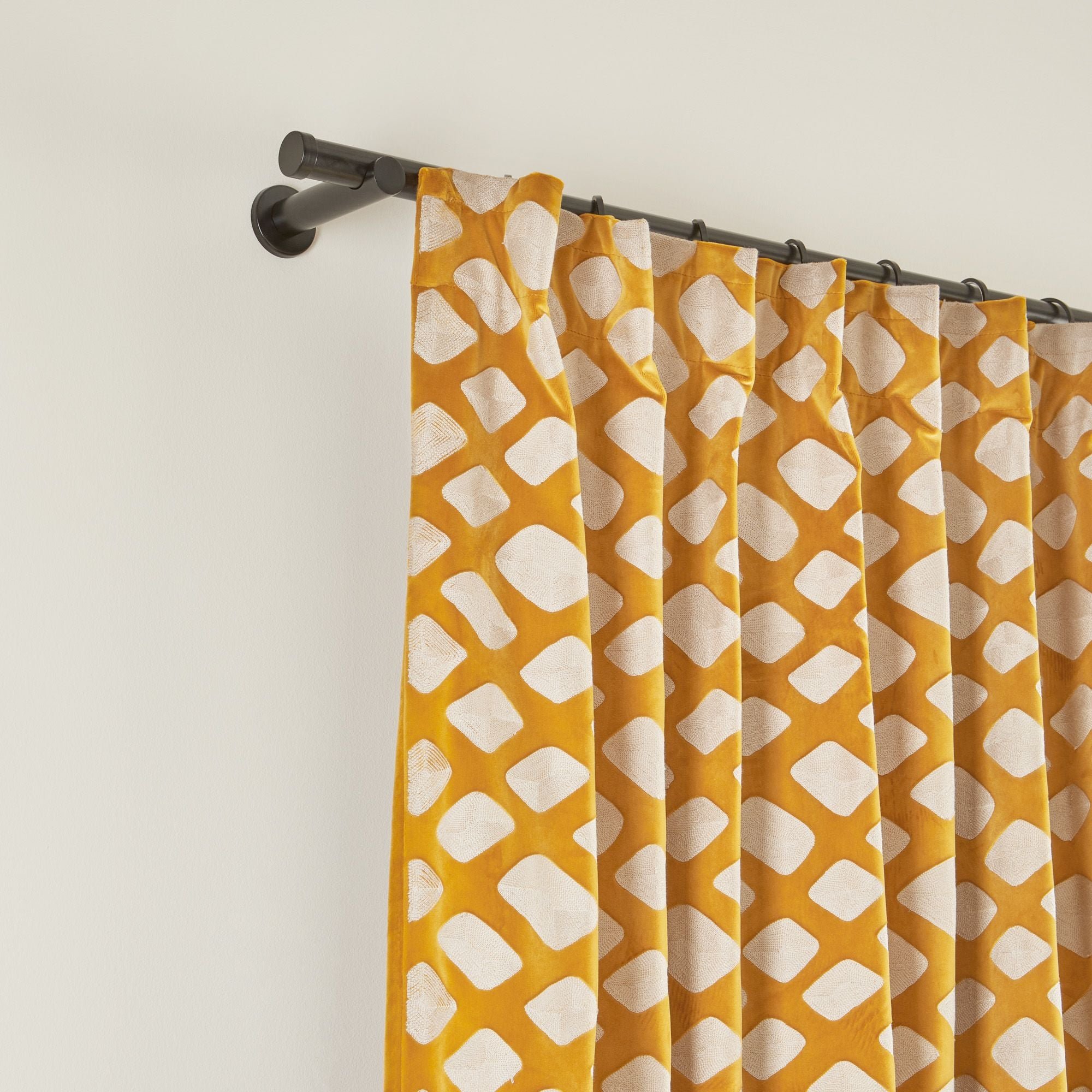 Pleated ribbon curtain MADURA Yellow