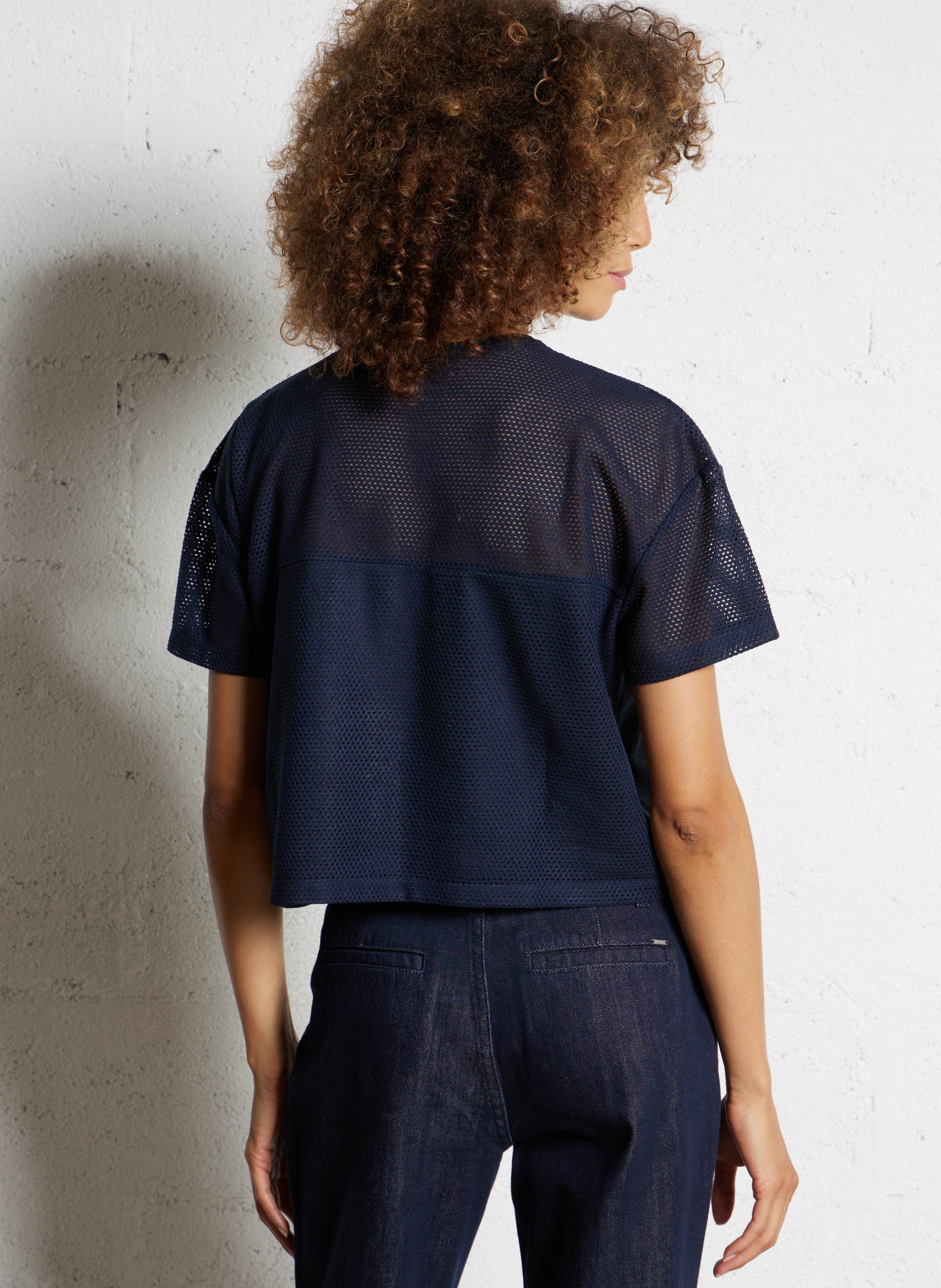 Tee-shirt oversize col rond IKKS Bleu