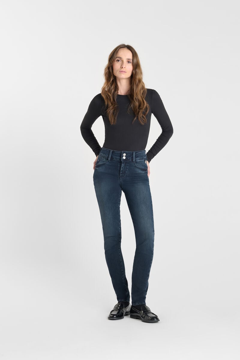 Ultra push-up slim jeans, 7/8 length LE TEMPS DES CERISES Blue