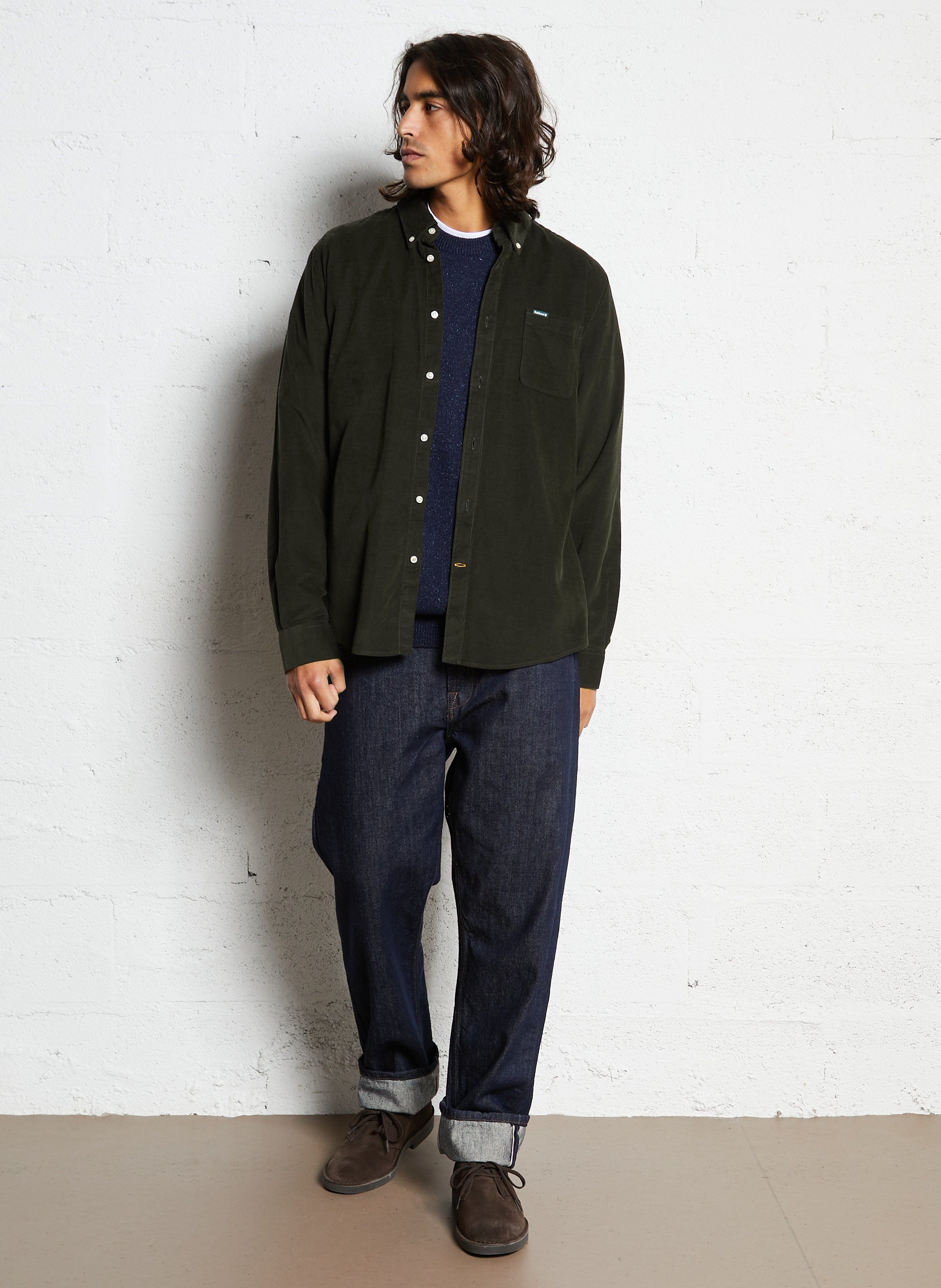 Oversized trui | wolblend BARBOUR Blauw