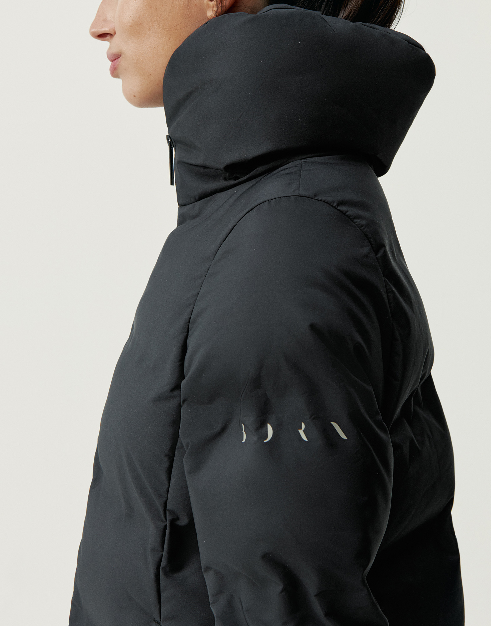 Padded waterproof winter coat BORN LIVING YOGA Black