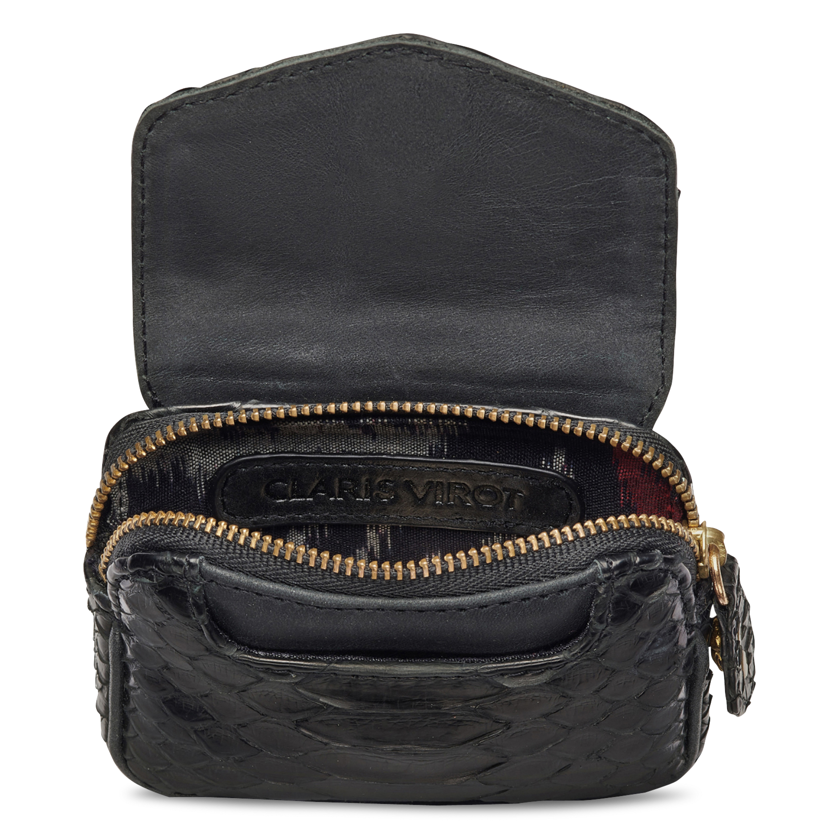 Porte-monnaie en cuir CLARIS VIROT Noir