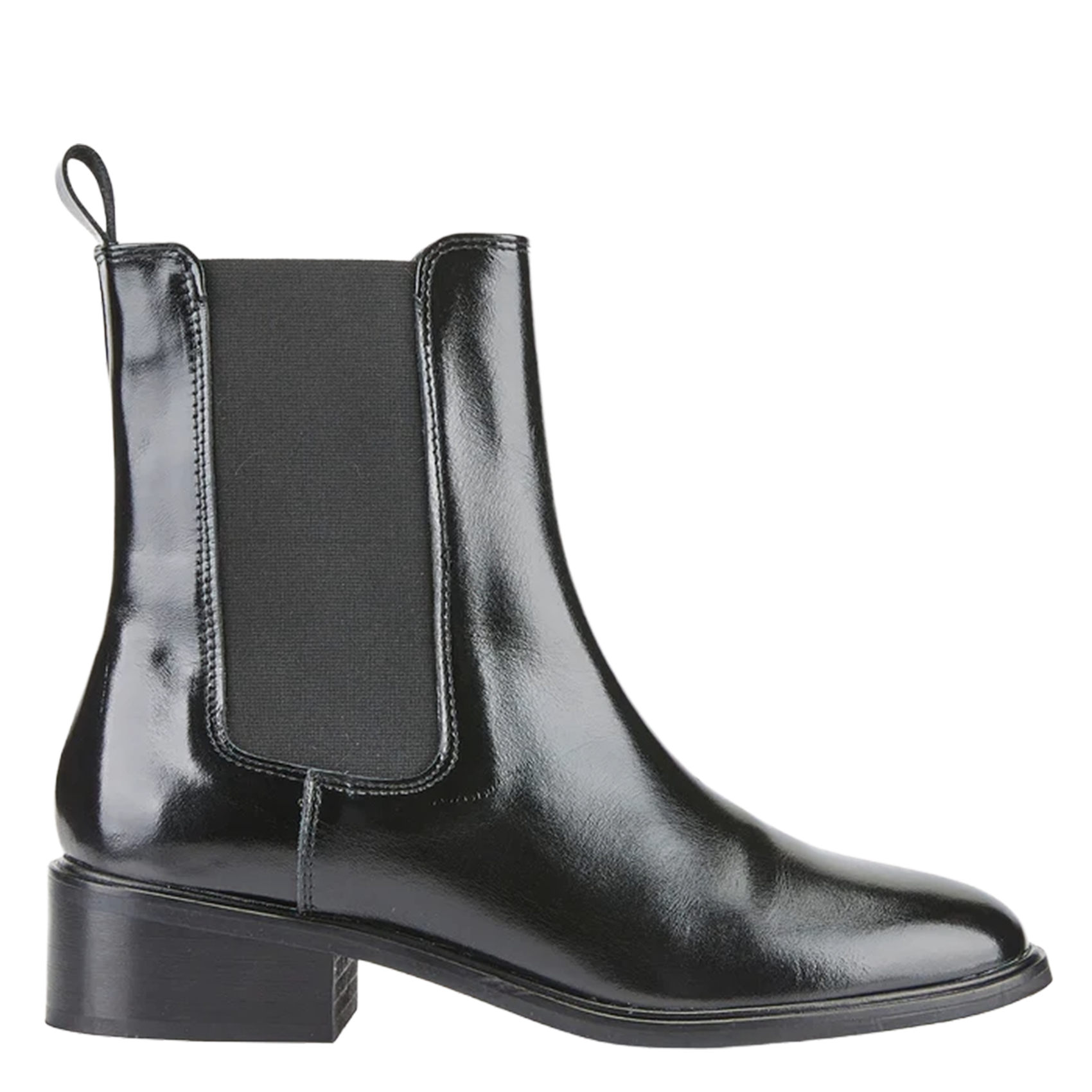 Glossy leather Chelsea boots COSMOPARIS Black