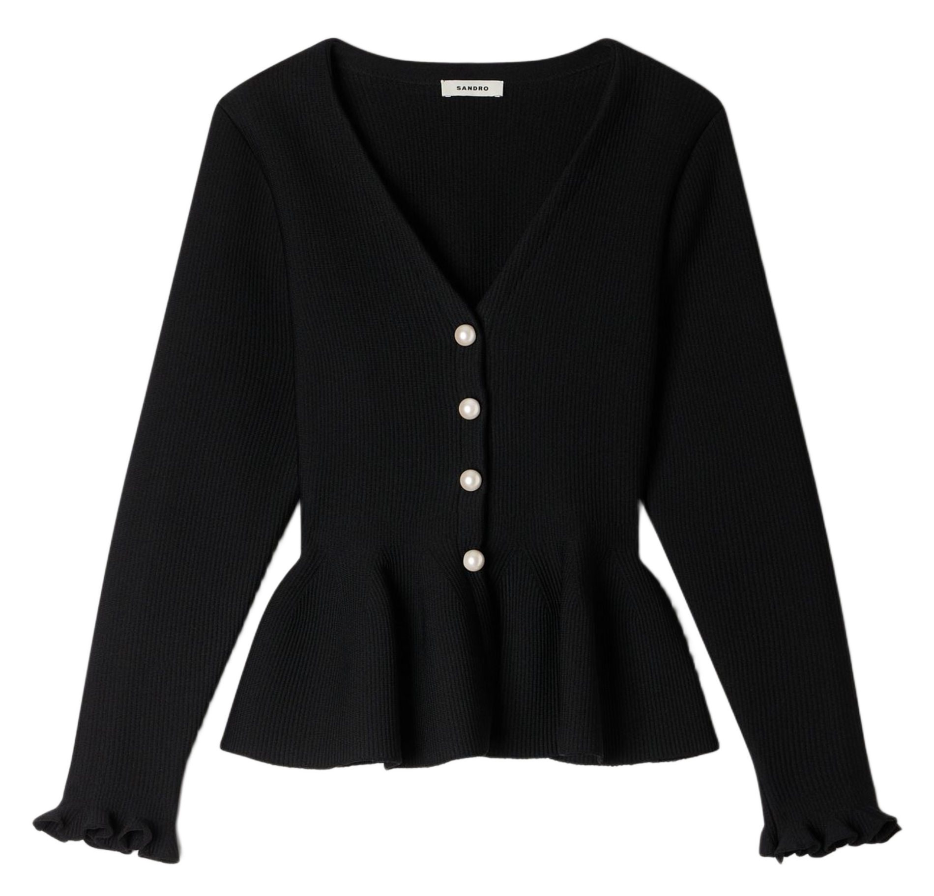 Cardigan col V  SANDRO Noir
