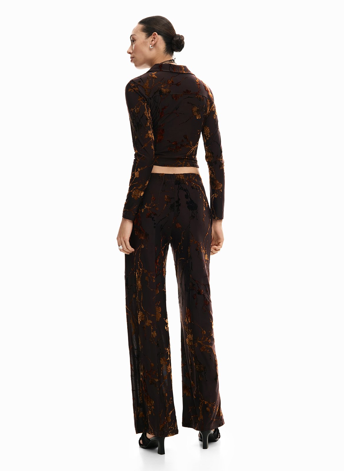 Top con colletto DESIGUAL Marrone