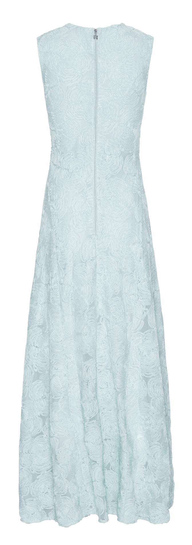 Lang uitlopende jurk met kant ROTATE Blauw