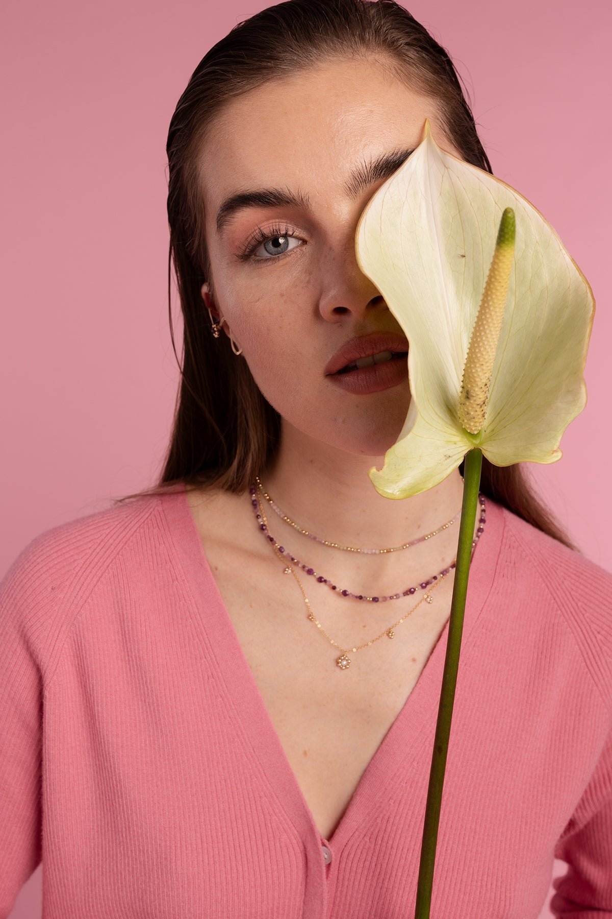 Daisy bell pearl necklace YAY Golden