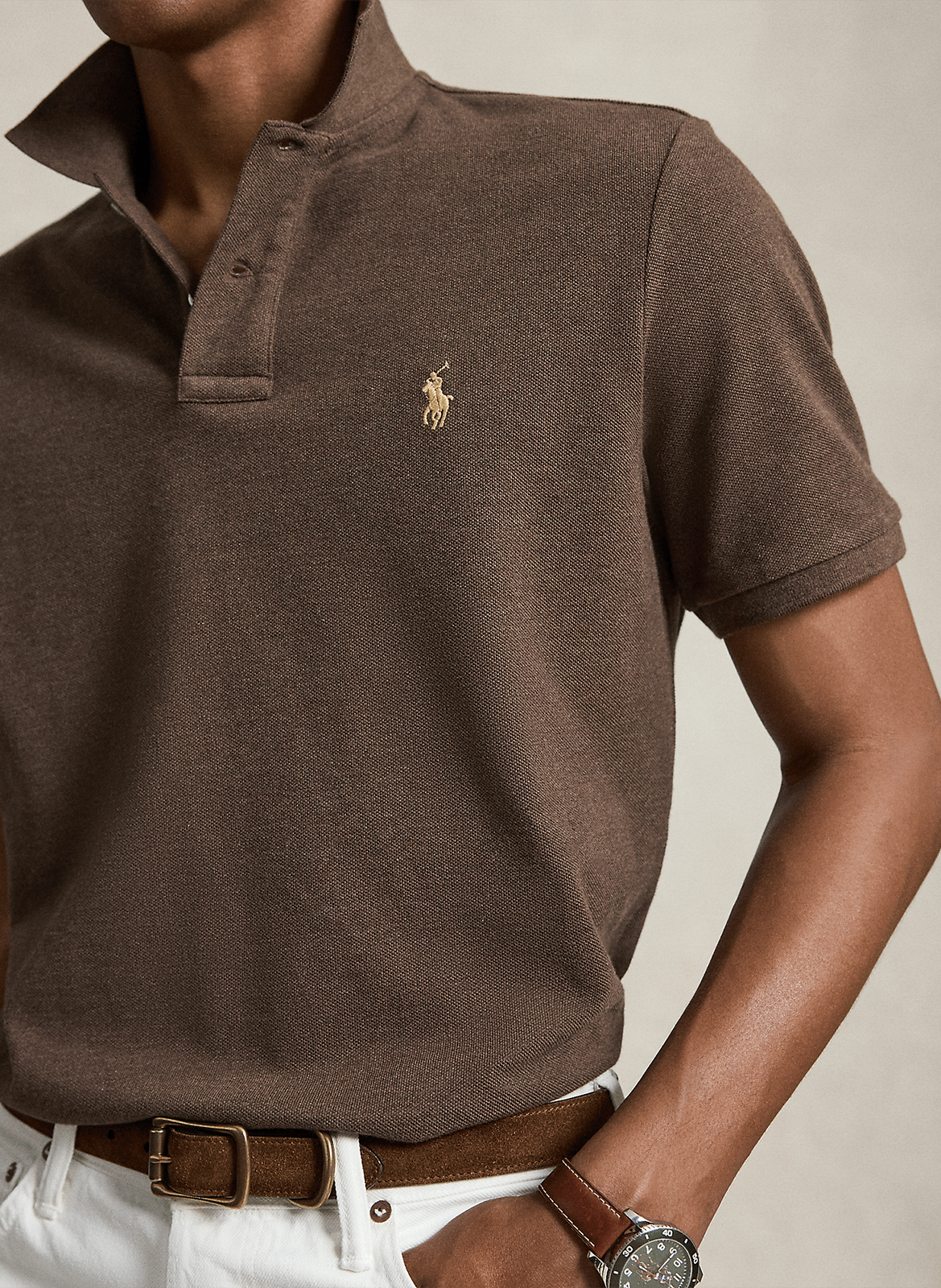 Cotton polo shirt POLO RALPH LAUREN Brown