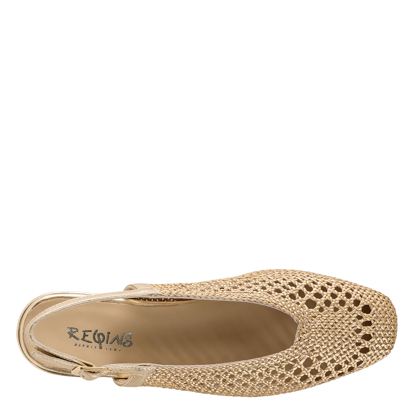 Escarpins slingback en cuir REQINS Doré