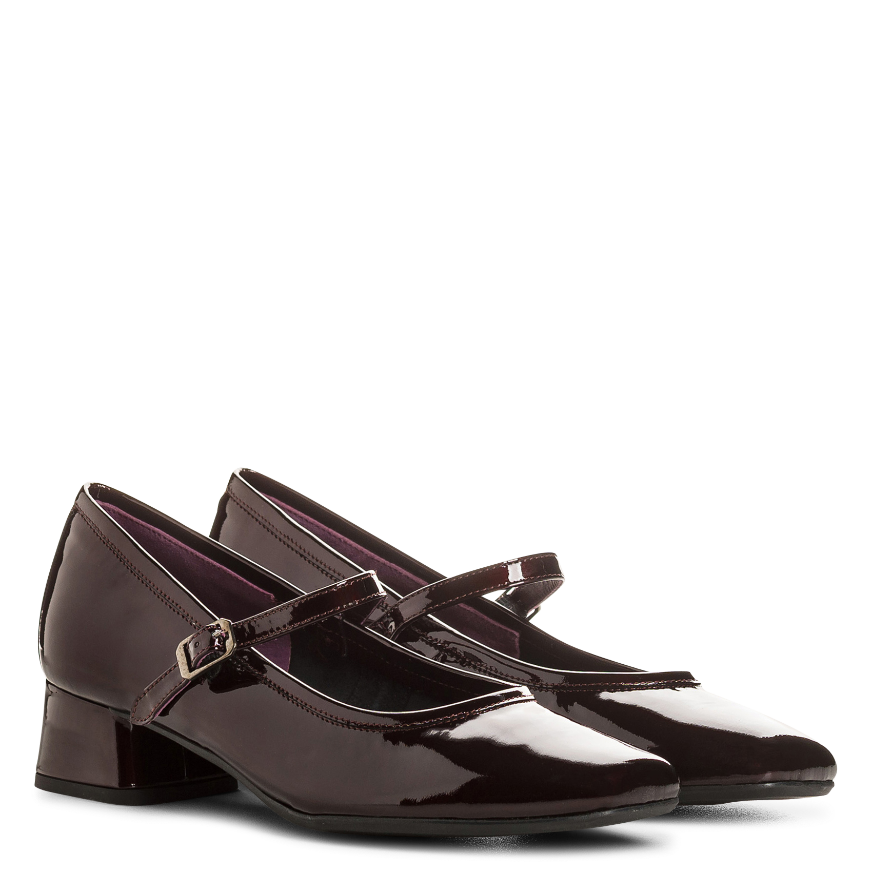 Patent leather Mary Janes REQINS Red