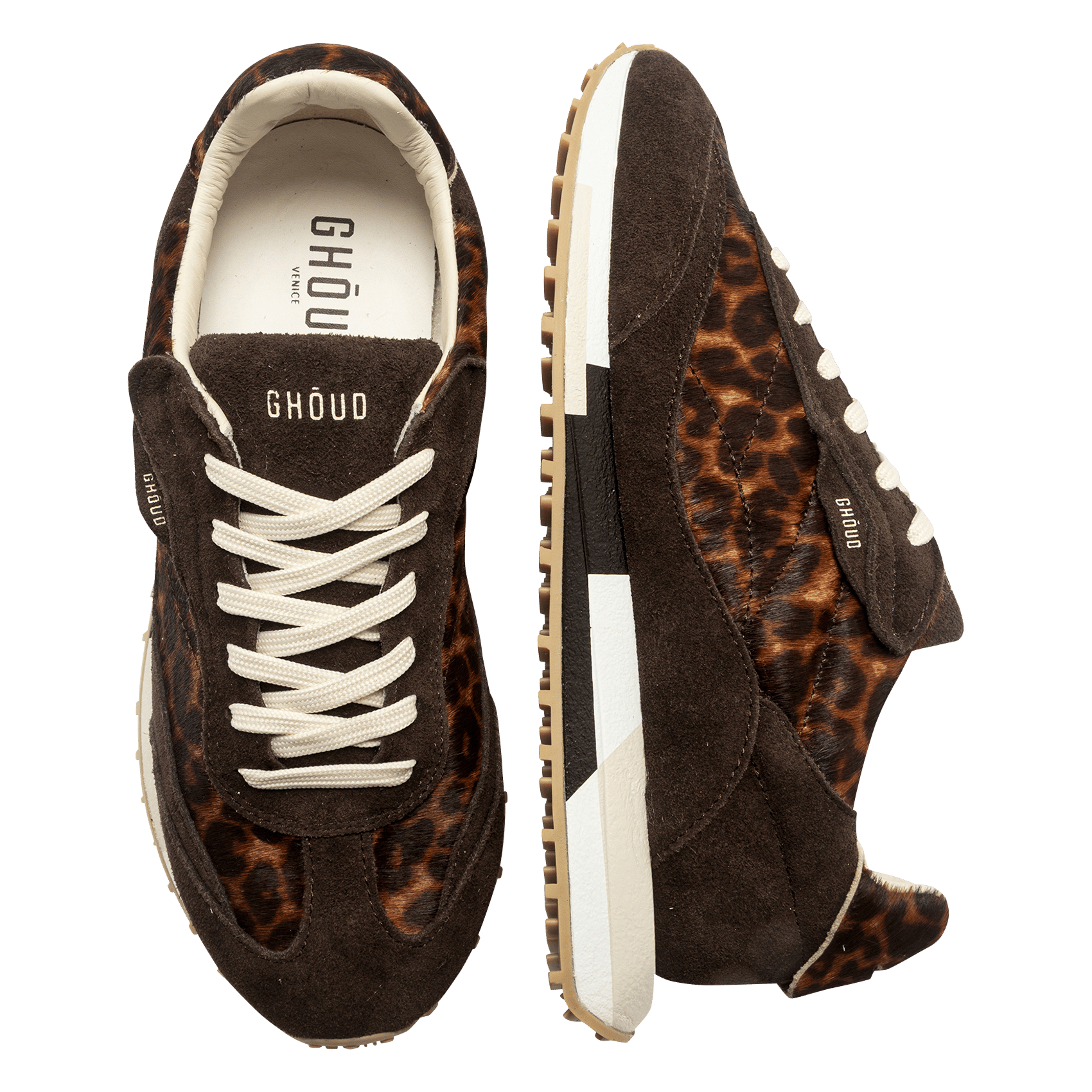 Low-top leather trainers GHOUD VENICE Brown